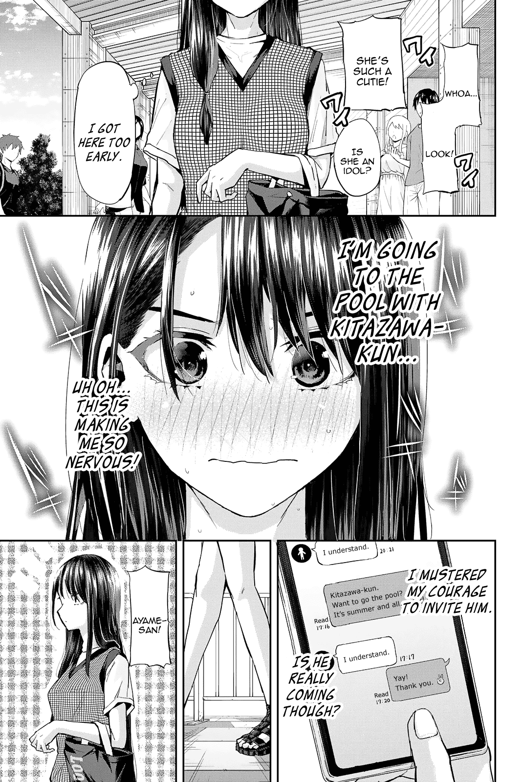 Kitazawa-kun Is in A class Chapter 23 page 4 - Chapter 23: Kitazawa and Ayame's Ho~t Summer Vacation! (Part 1)