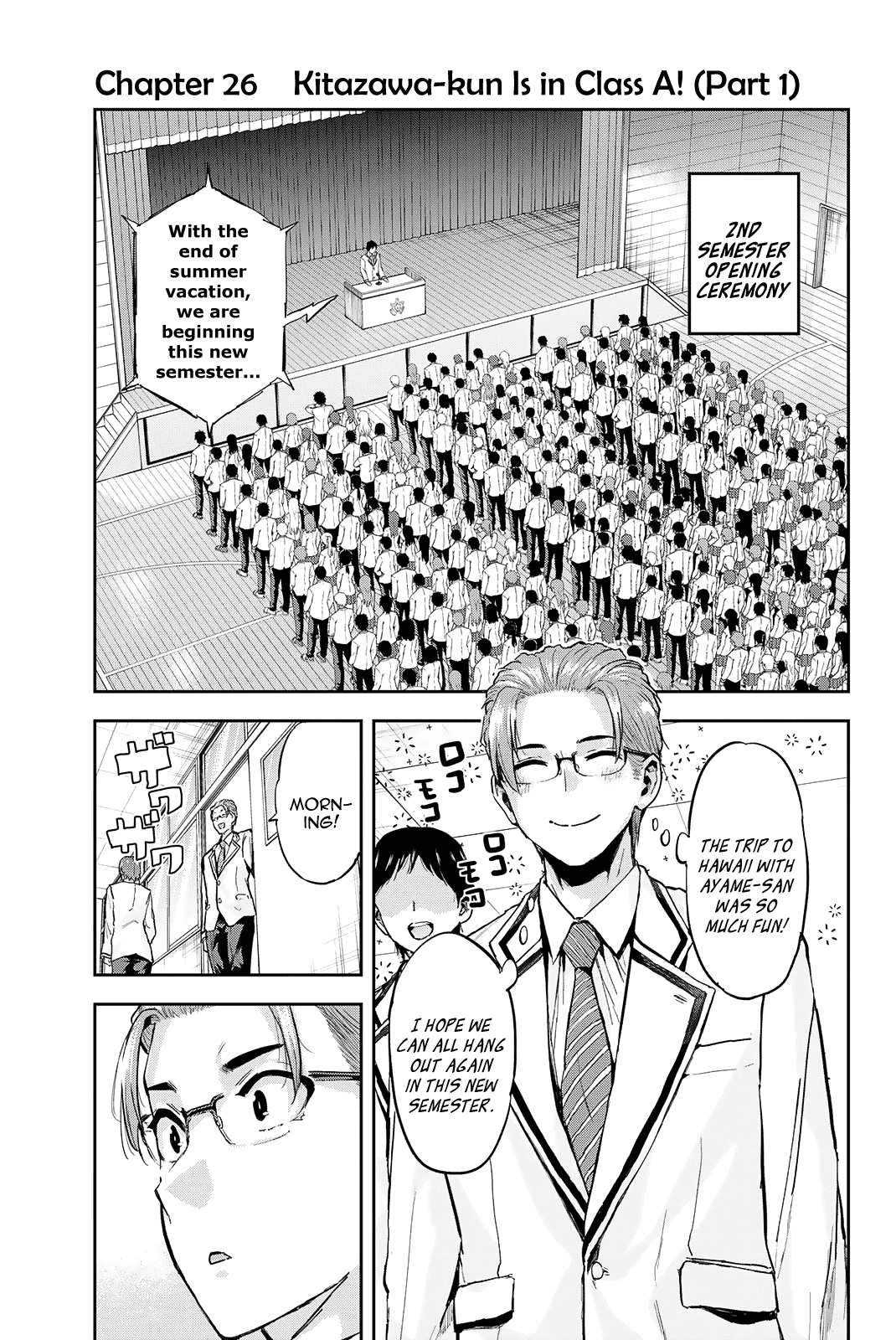 Kitazawa-kun Is in A class Chapter 26 page 2 - Chapter 26: Kitazawa-kun Is in Class A! (Part 1)
