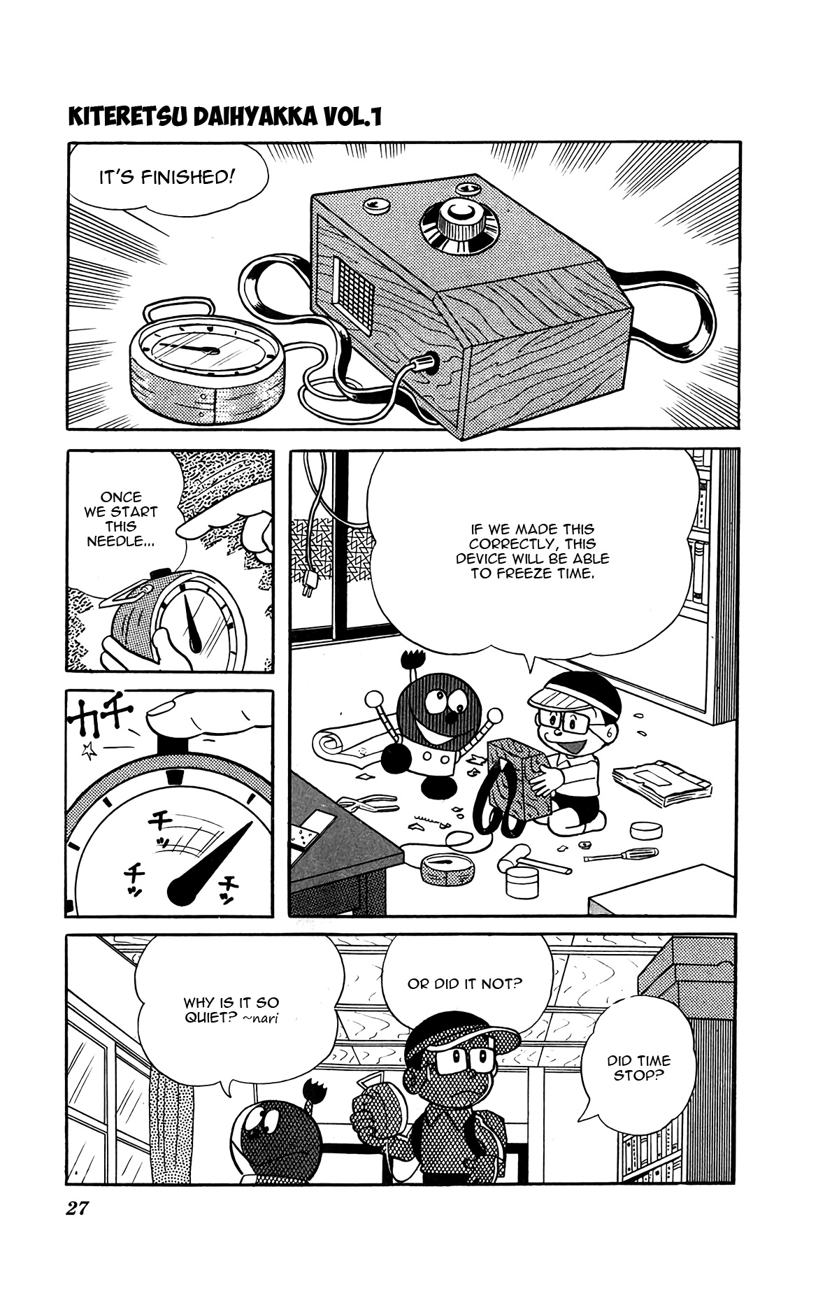 Kiteretsu Daihyakka Chapter 2 page 9 - Chapter 2: Time Freezer