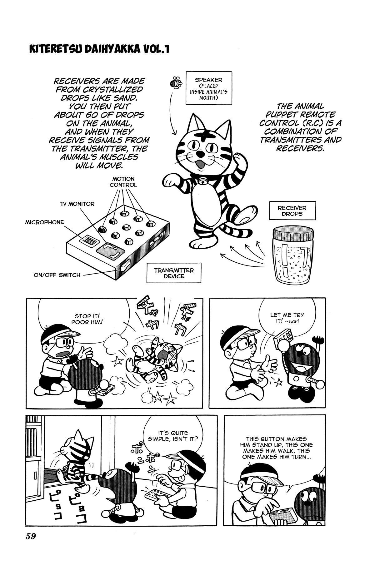 Kiteretsu Daihyakka Chapter 4 page 7 - Chapter 4: Animal Puppet R.C