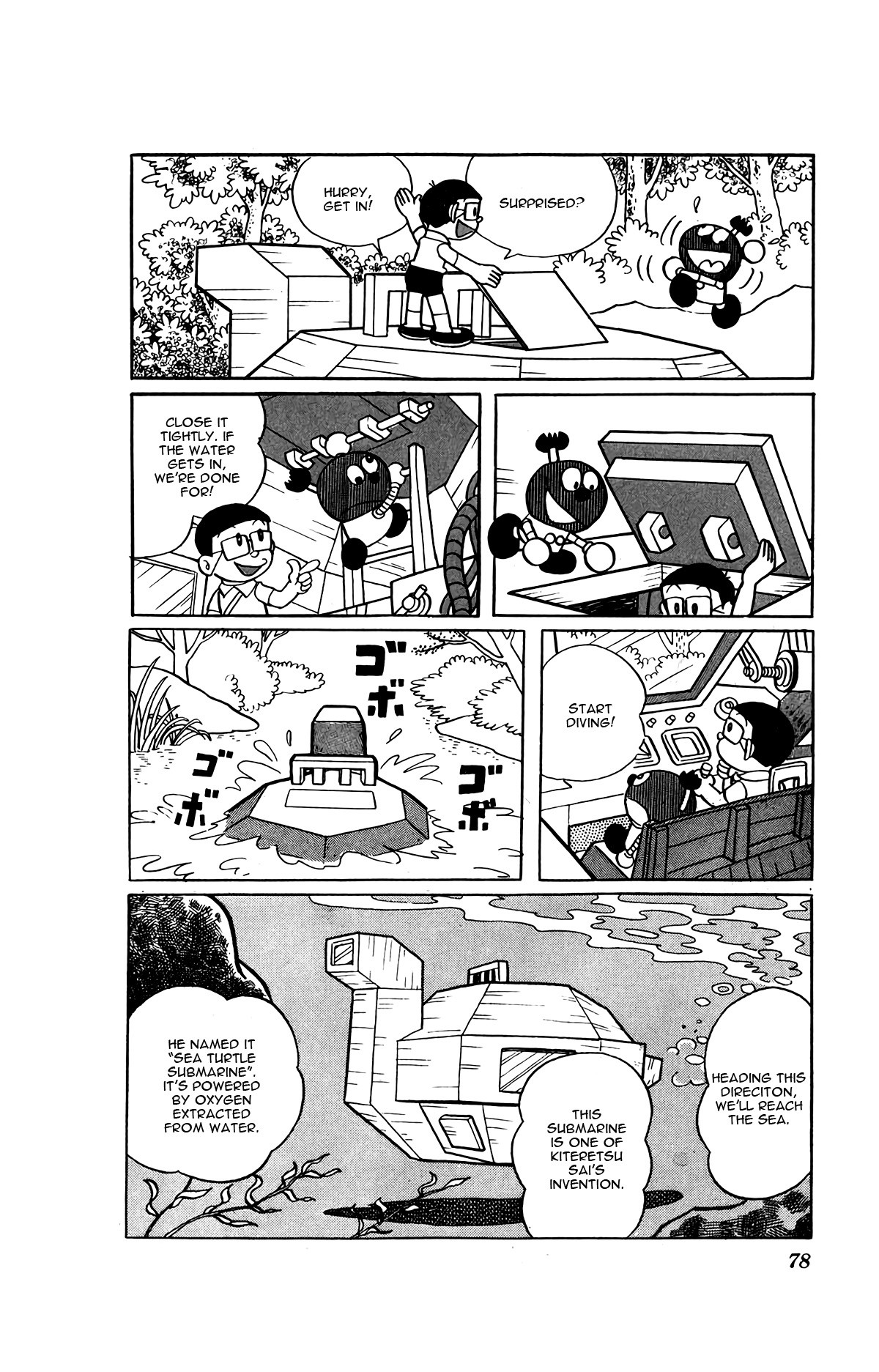 Kiteretsu Daihyakka Chapter 5 page 10 - Chapter 5: Adventure with Sea Turtle Submarine