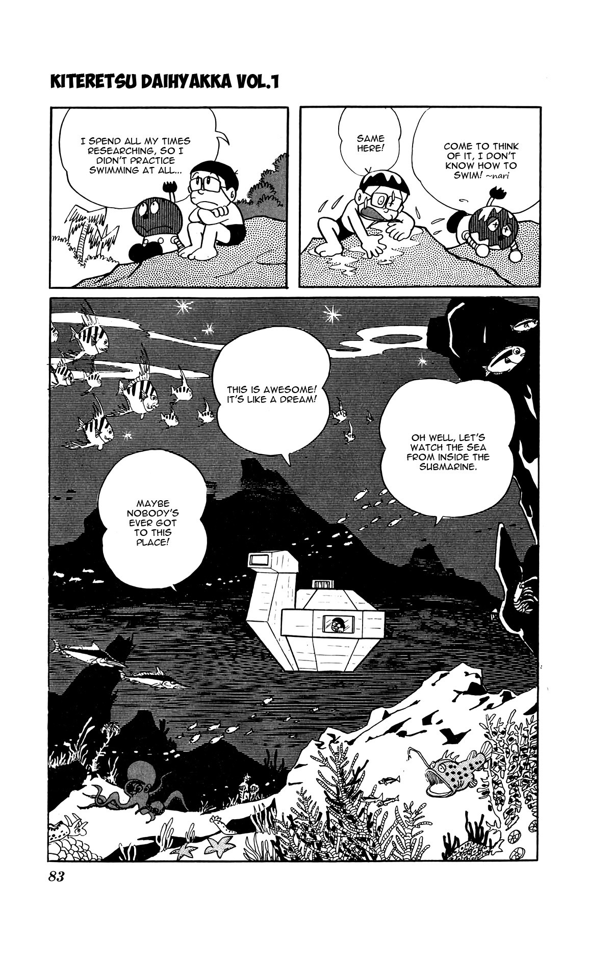 Kiteretsu Daihyakka Chapter 5 page 15 - Chapter 5: Adventure with Sea Turtle Submarine