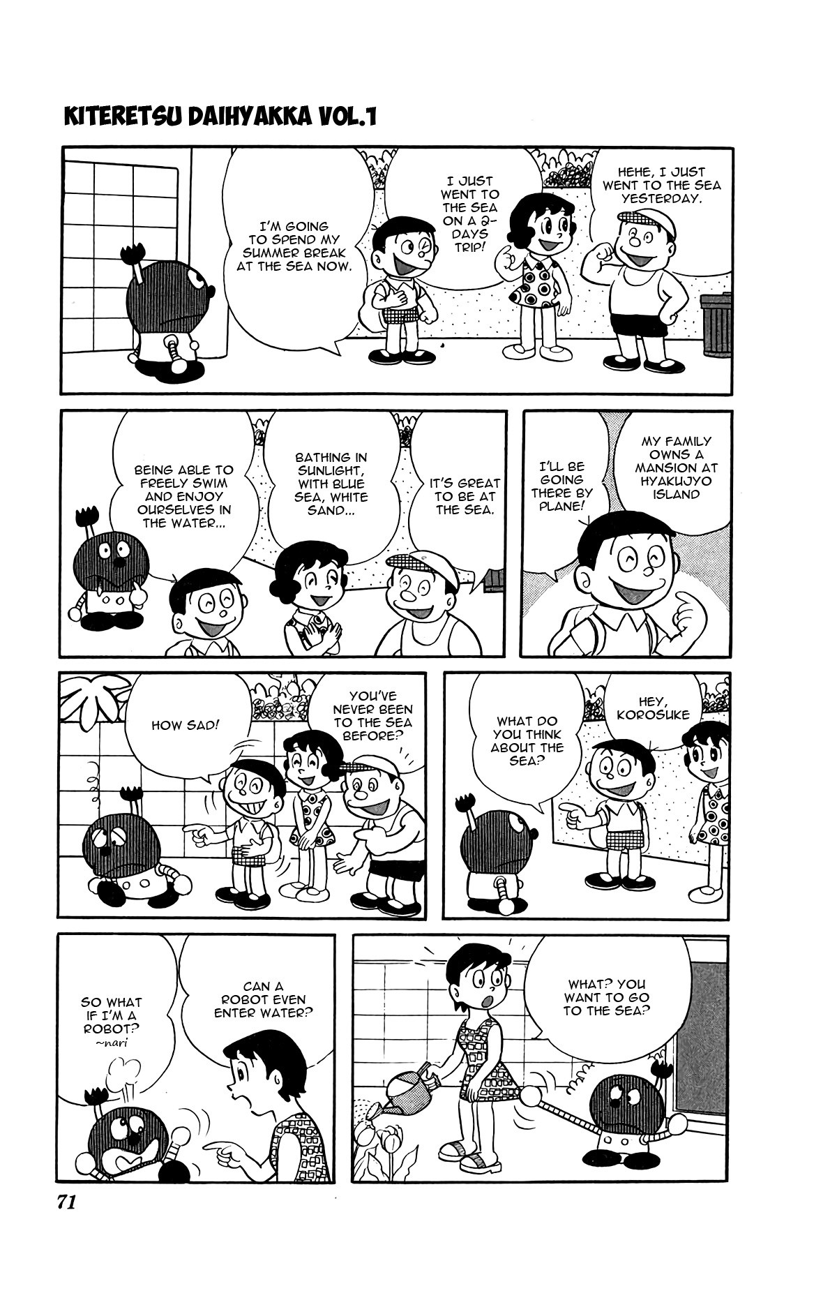 Kiteretsu Daihyakka Chapter 5 page 3 - Chapter 5: Adventure with Sea Turtle Submarine