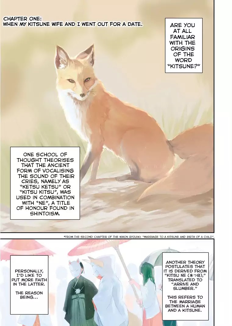 Kitsune no Oyome-chan Chapter 1 page 1 - Chapter 1: When My Kitsune Wife and I Went Out For A Date