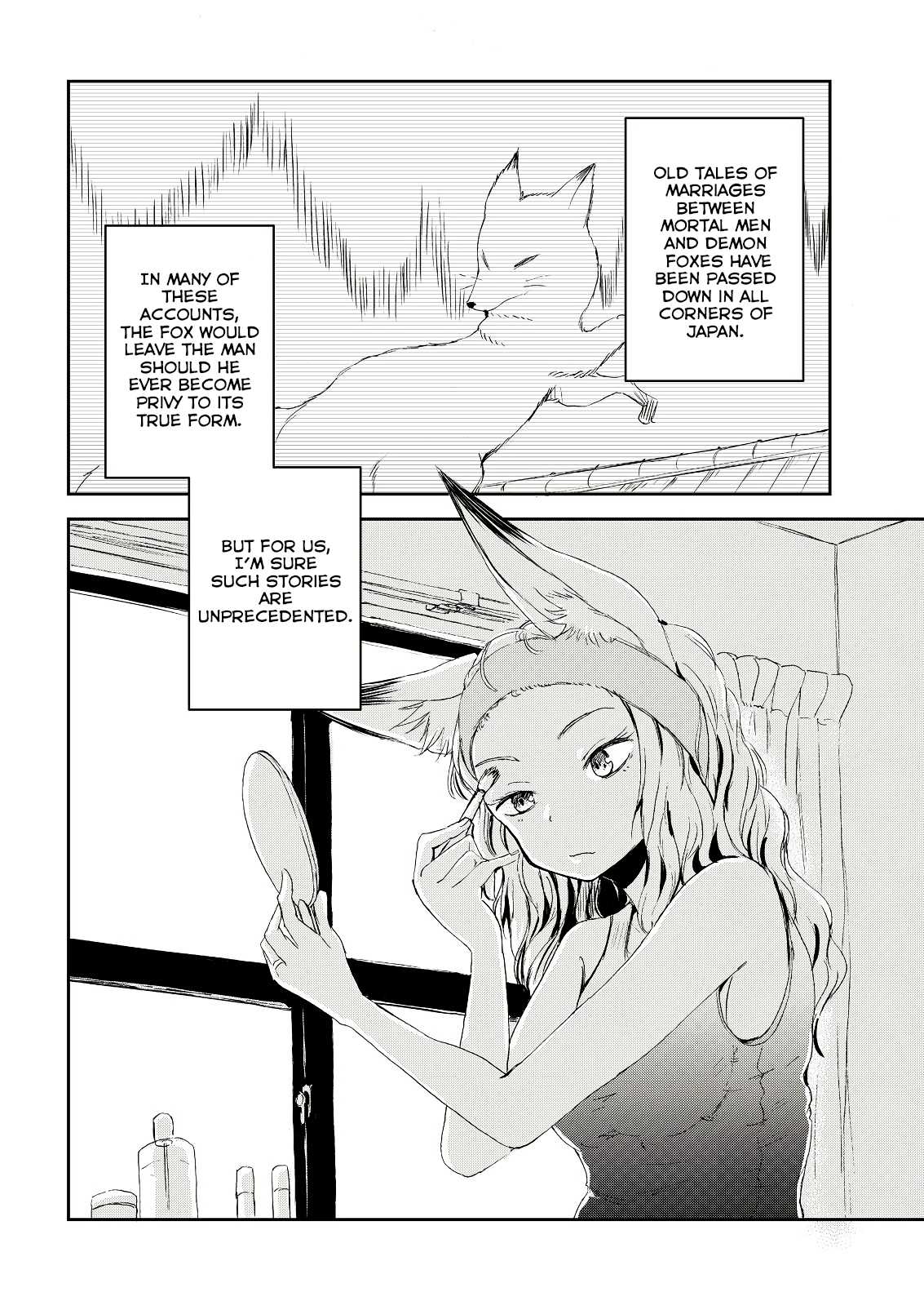 Kitsune no Oyome-chan Chapter 2 page 2 - Chapter 2: Chapter 2 - When My Kitsune Wife Was Scared by a Dog