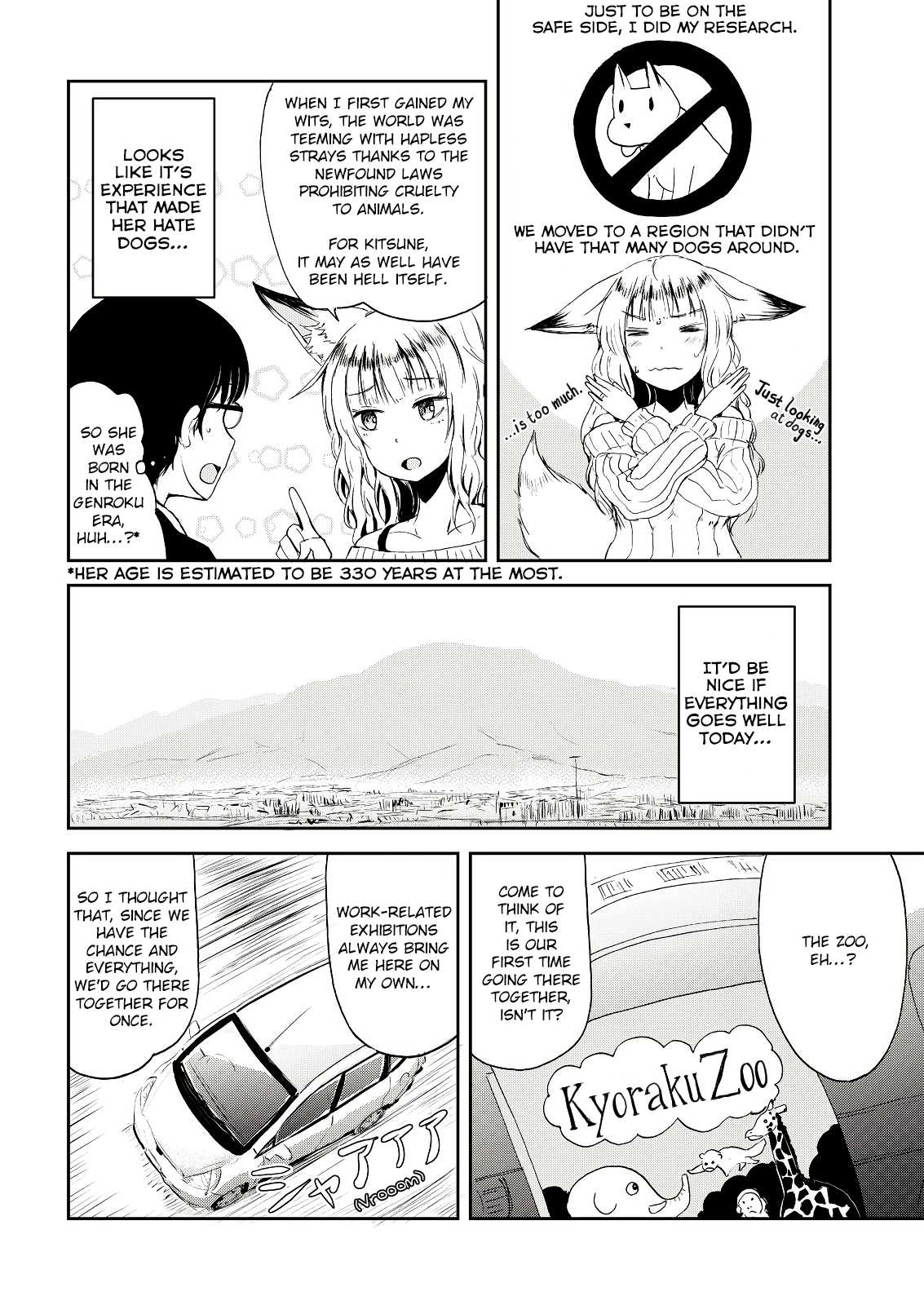 Kitsune no Oyome-chan Chapter 2 page 6 - Chapter 2: Chapter 2 - When My Kitsune Wife Was Scared by a Dog