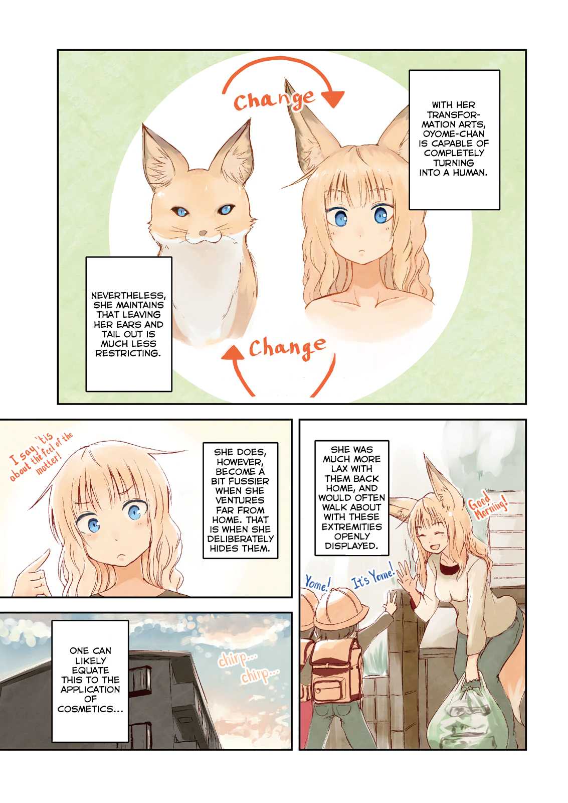 Kitsune no Oyome-chan Chapter 3 page 1 - Chapter 3: When I Called My Kitsune Wife to Work