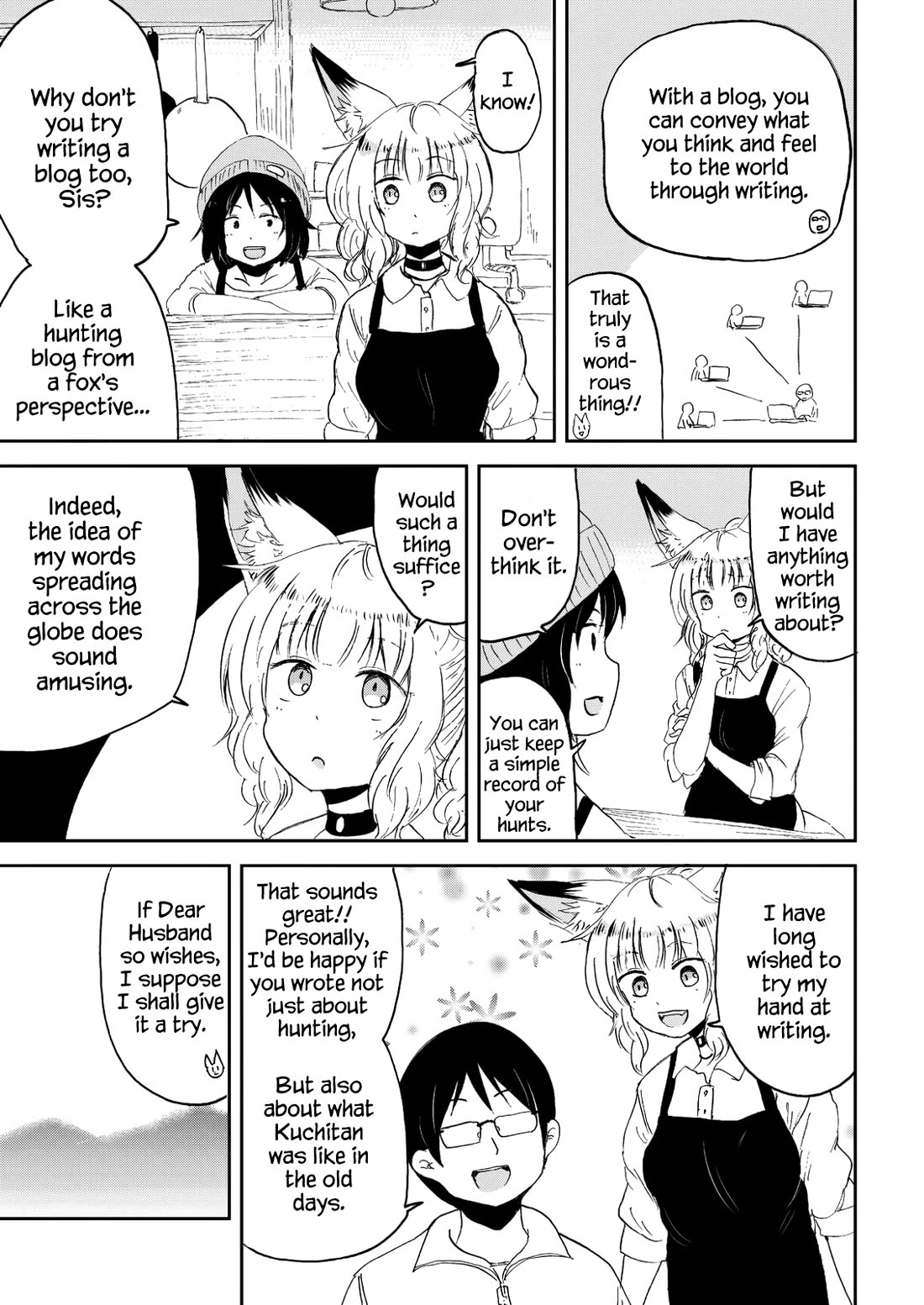 Kitsune no Oyome-chan Chapter 31 page 13 - Chapter 31: Oyome-chan and Serving Game Meat Dishes