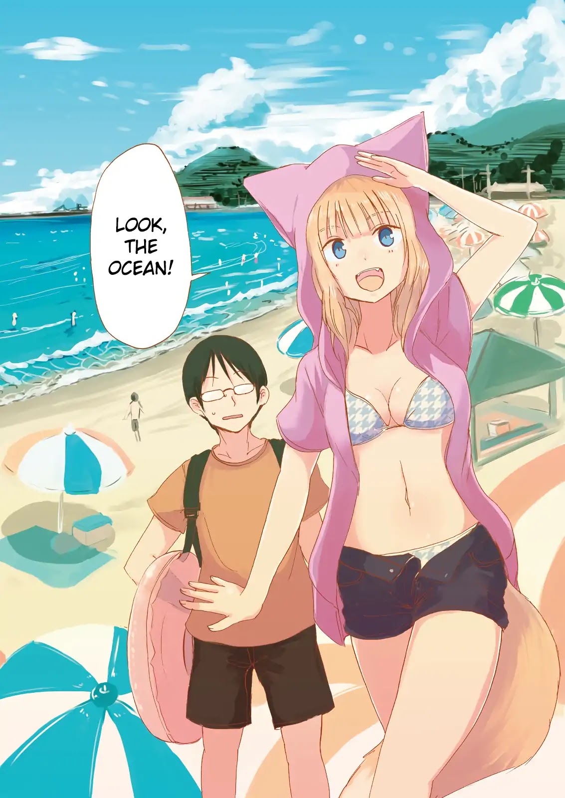 Kitsune no Oyome-chan Chapter 4 page 2 - Chapter 4: When My Kitsune Wife and I Went for a Swim in the Ocean