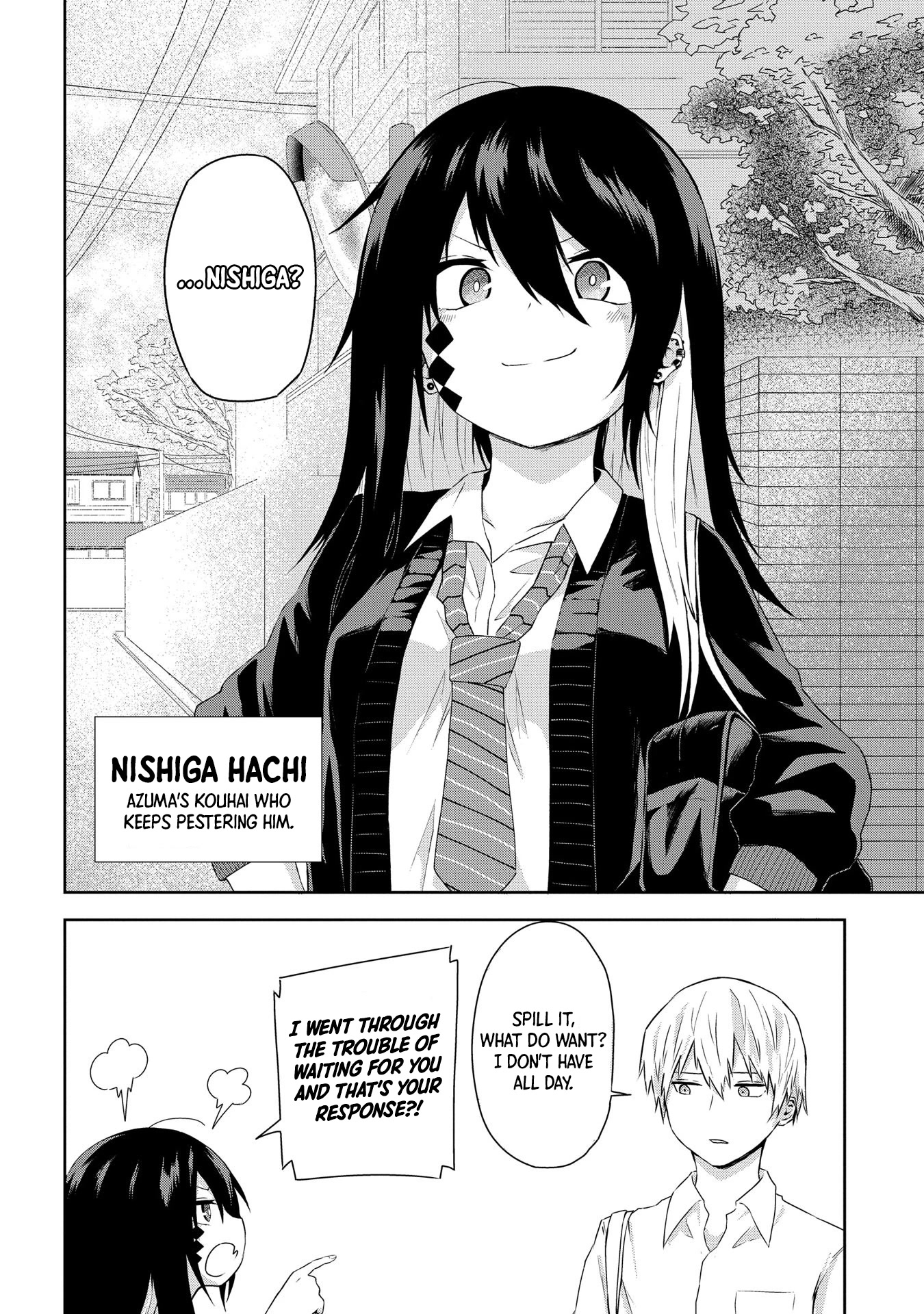 Klutzy, Gullible Nishiga Hachi Chapter 1 page 4 - Chapter 1: 「 Do you really wanna go out with me? 」