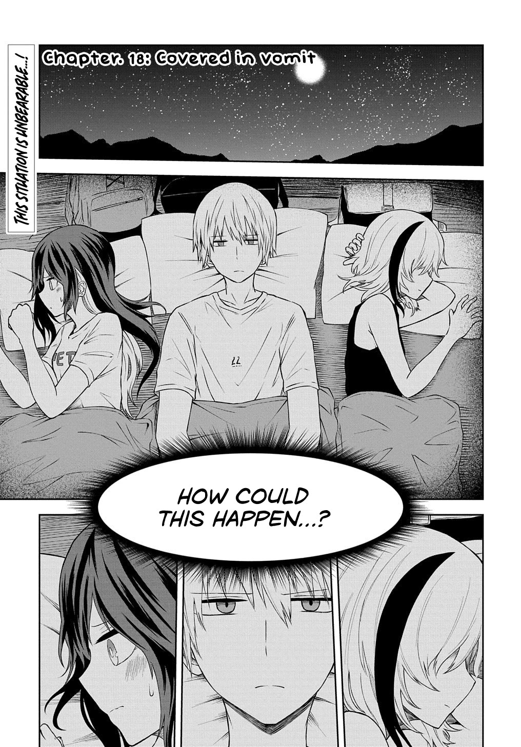 Klutzy, Gullible Nishiga Hachi Chapter 18 page 1 - Chapter 18: Covered in Vomit