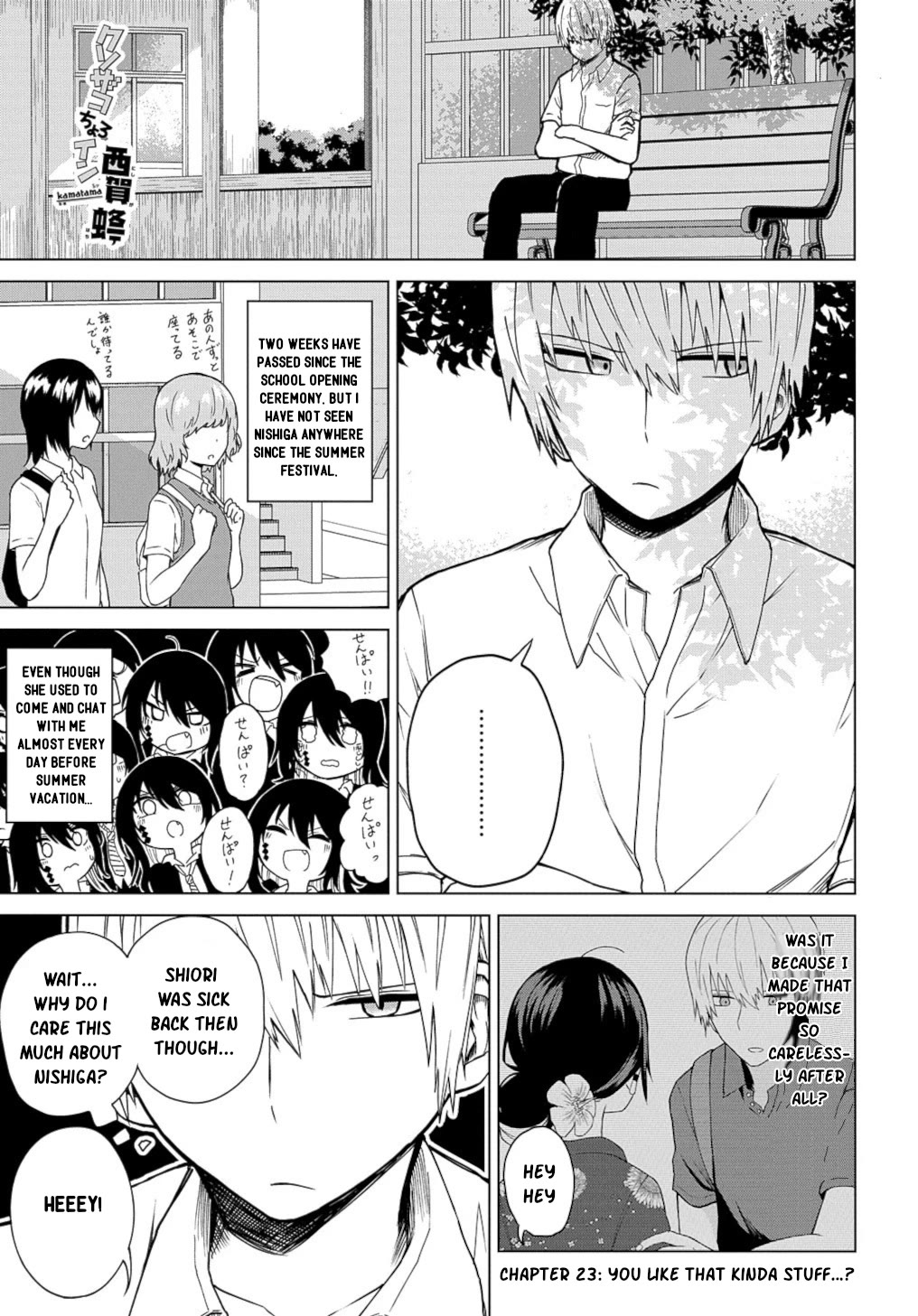 Klutzy, Gullible Nishiga Hachi Chapter 23 page 1 - Chapter 23: You like that kind of stuff…?