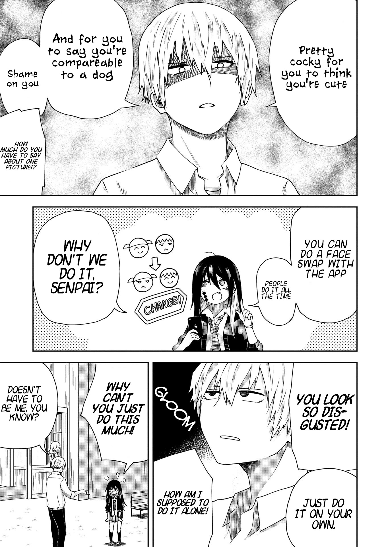 Klutzy, Gullible Nishiga Hachi Chapter 3 page 6 - Chapter 3: 「 Senpaai, I'm only asking this once in my life. 」