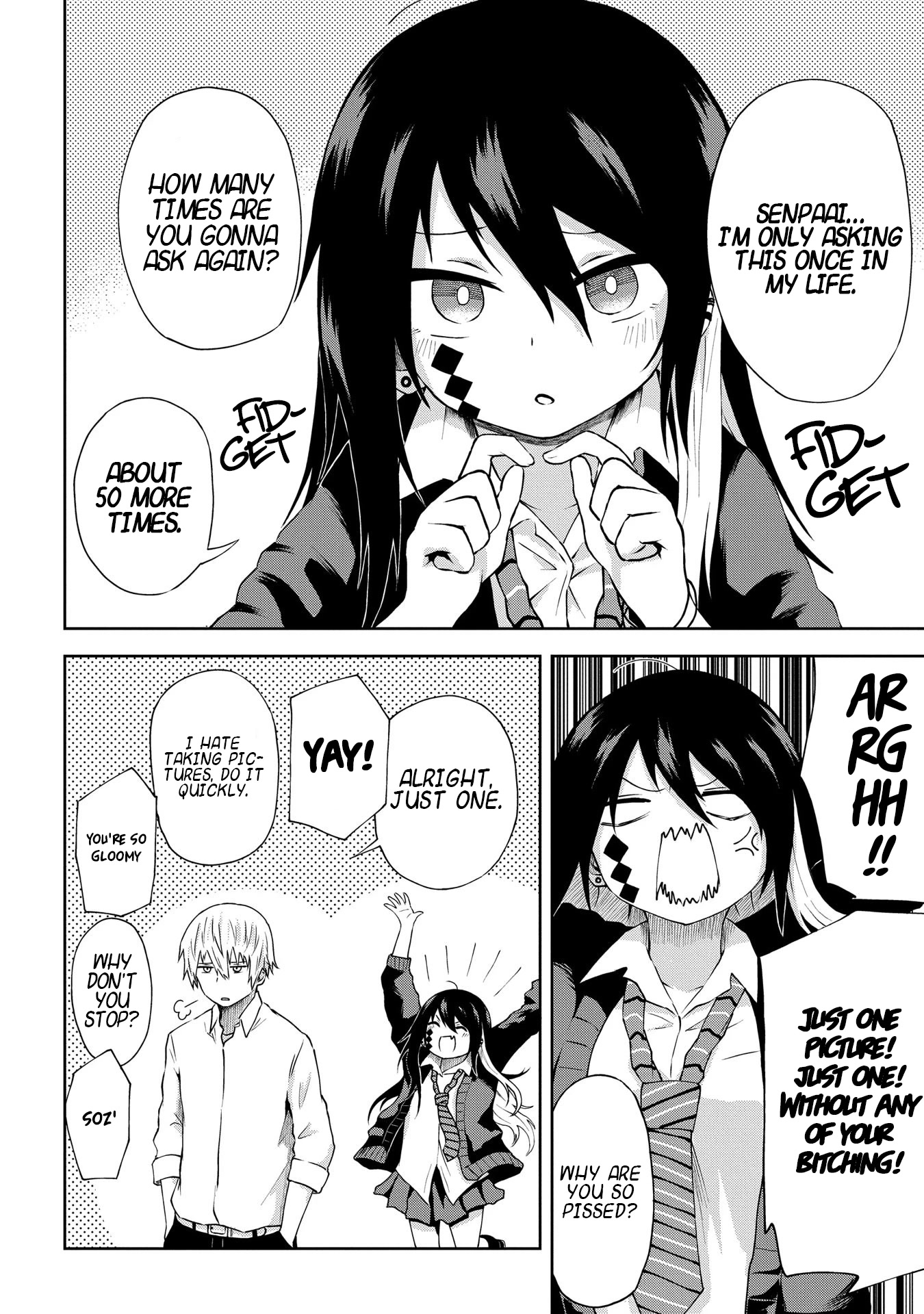 Klutzy, Gullible Nishiga Hachi Chapter 3 page 7 - Chapter 3: 「 Senpaai, I'm only asking this once in my life. 」