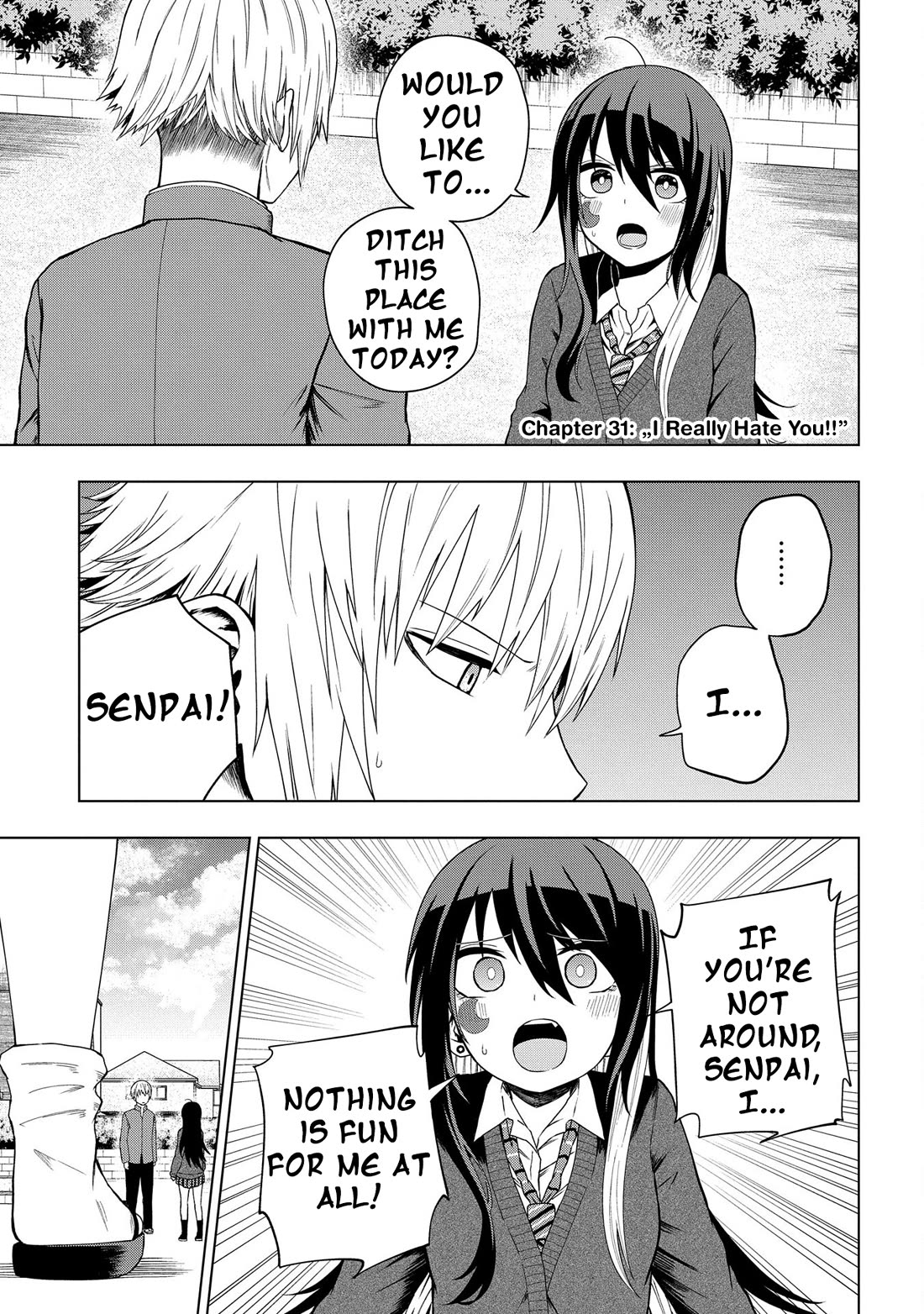 Klutzy, Gullible Nishiga Hachi Chapter 31 page 1 - Chapter 31: I Really Hate You!