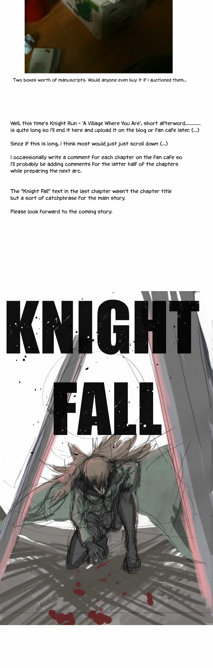 Knight Run Chapter 169.5 page 2 - Chapter 169.5: Afterword and Hiatus