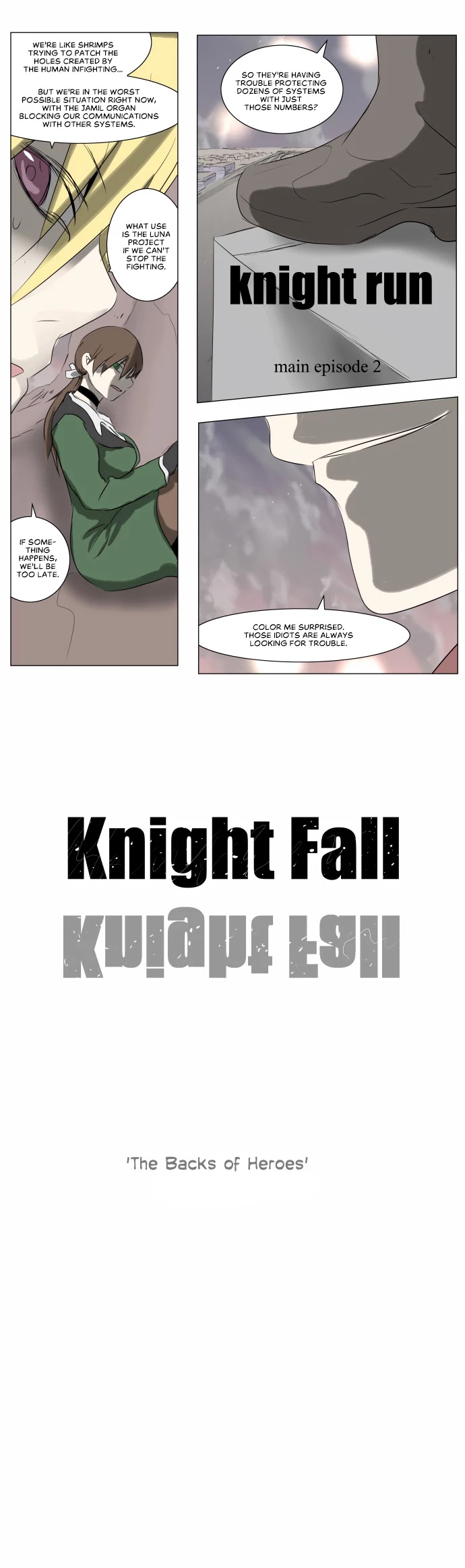 Knight Run Chapter 213 page 17 - Chapter 213: Knight Fall - Part 17 | The Backs of Heroes