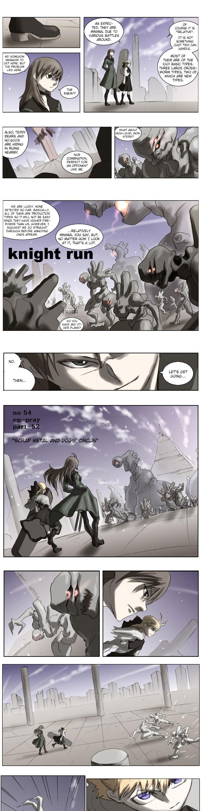 Knight Run Chapter 54 page 2 - Chapter 54: Pray (54) - Scrapmetal and Dogs' Circus