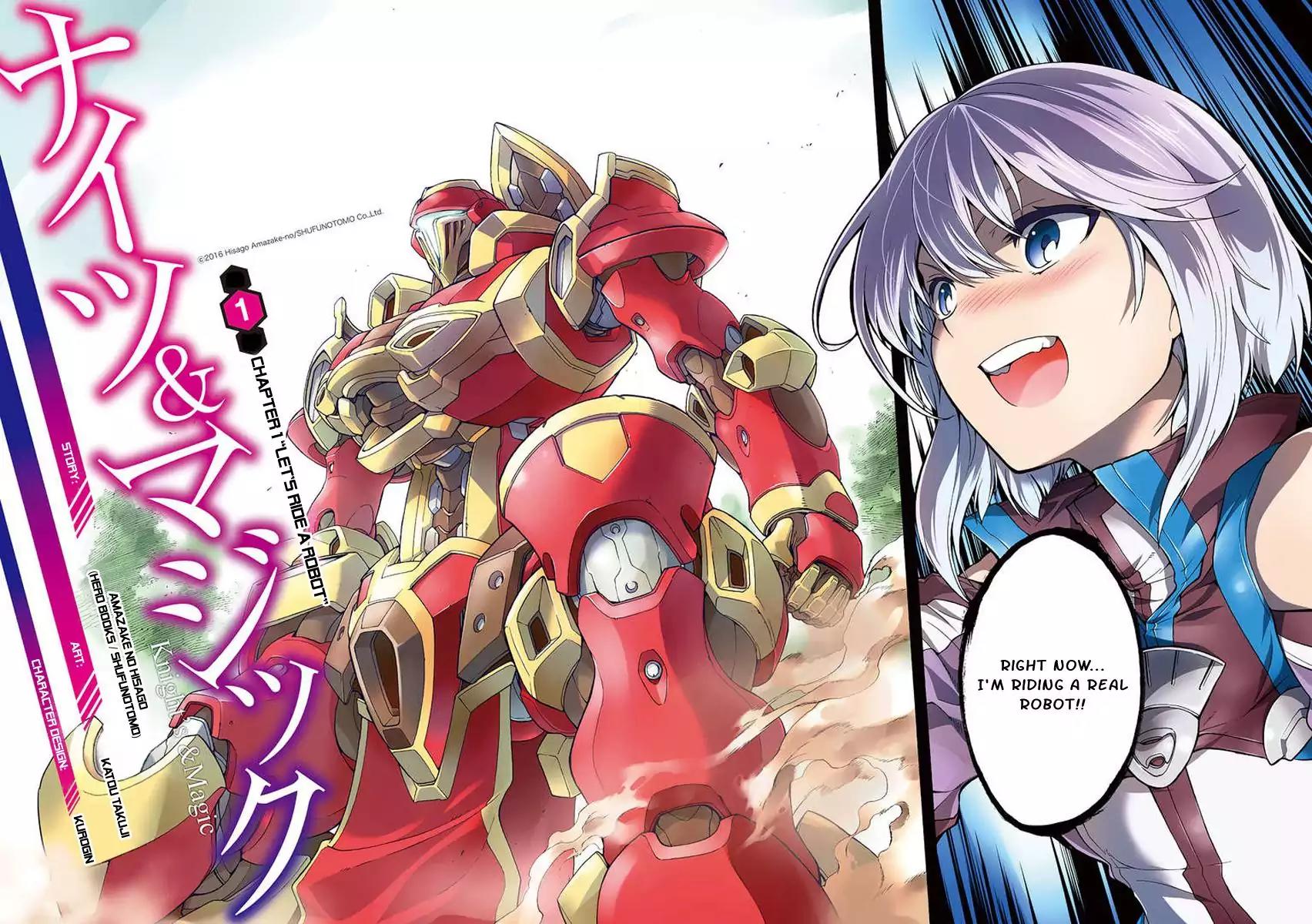 Knights & Magic Chapter 1 page 3 - Chapter 1: Let's Ride a Robot