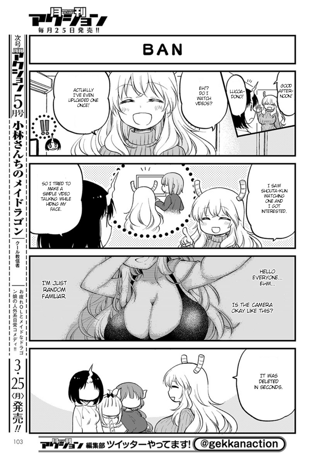 Kobayashi-san chi no Maid Dragon: Elma OL Nikki Chapter 19 page 5 - Chapter 19: Making a fun video