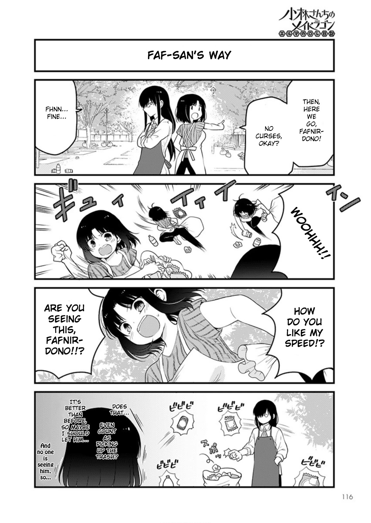 Kobayashi-san chi no Maid Dragon: Elma OL Nikki Chapter 35 page 8 - Chapter 35: Trash pick up volunteer