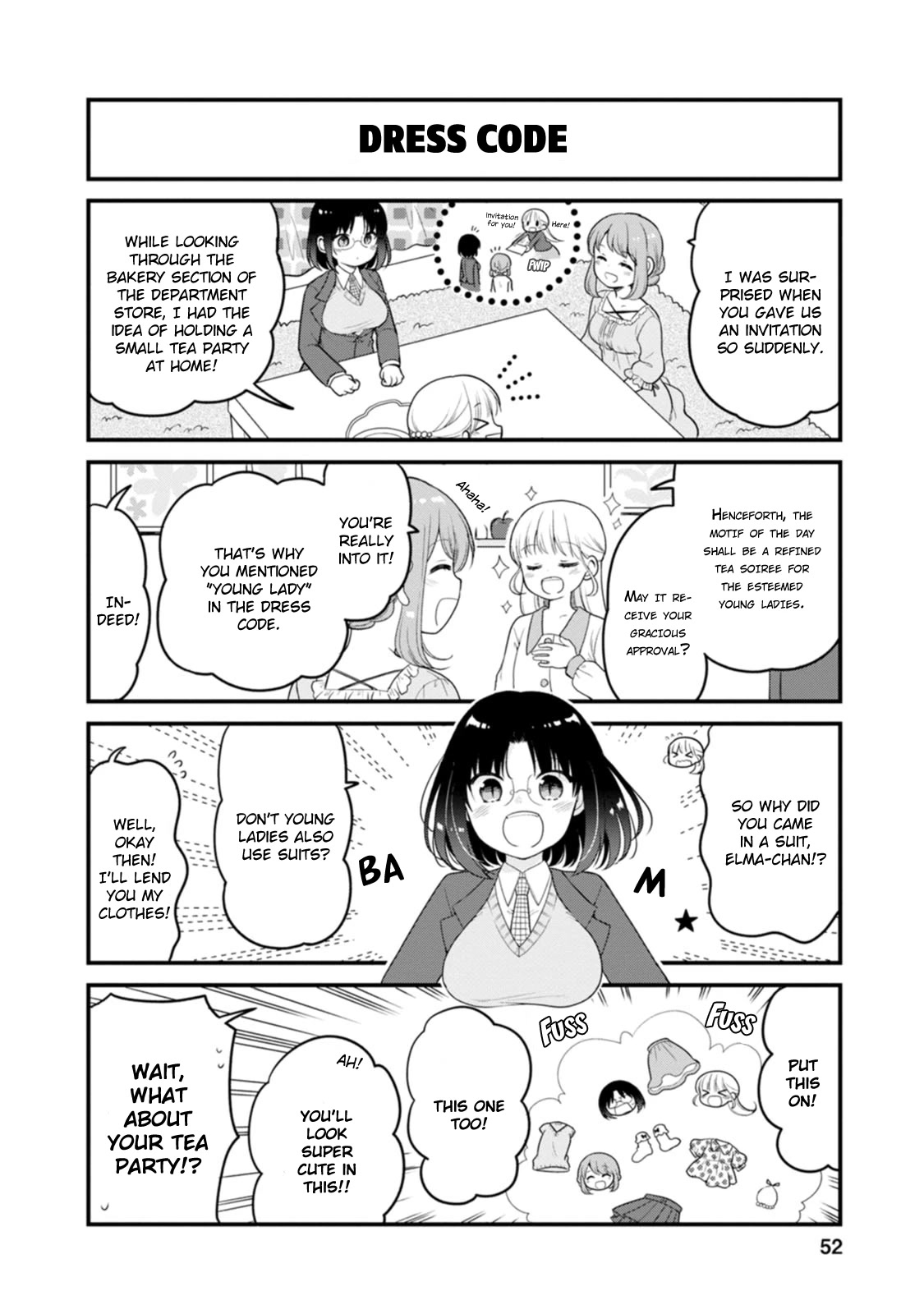 Kobayashi-san chi no Maid Dragon: Elma OL Nikki Chapter 49 page 2 - Chapter 49: Afternoon Tea Party