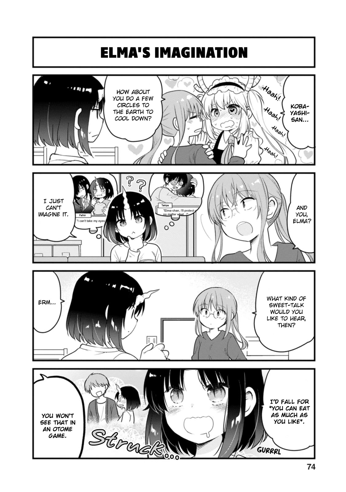 Kobayashi-san chi no Maid Dragon: Elma OL Nikki Chapter 50 page 10 - Chapter 50: Learning with Otome Games