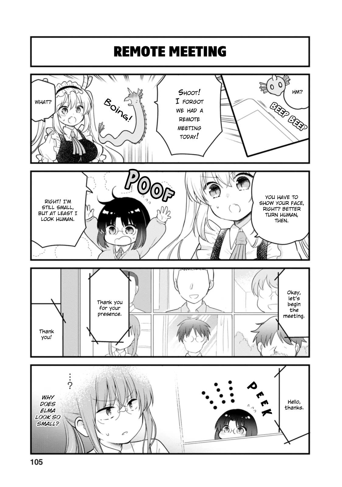 Kobayashi-san chi no Maid Dragon: Elma OL Nikki Chapter 52 page 9 - Chapter 52: Mini-Elma