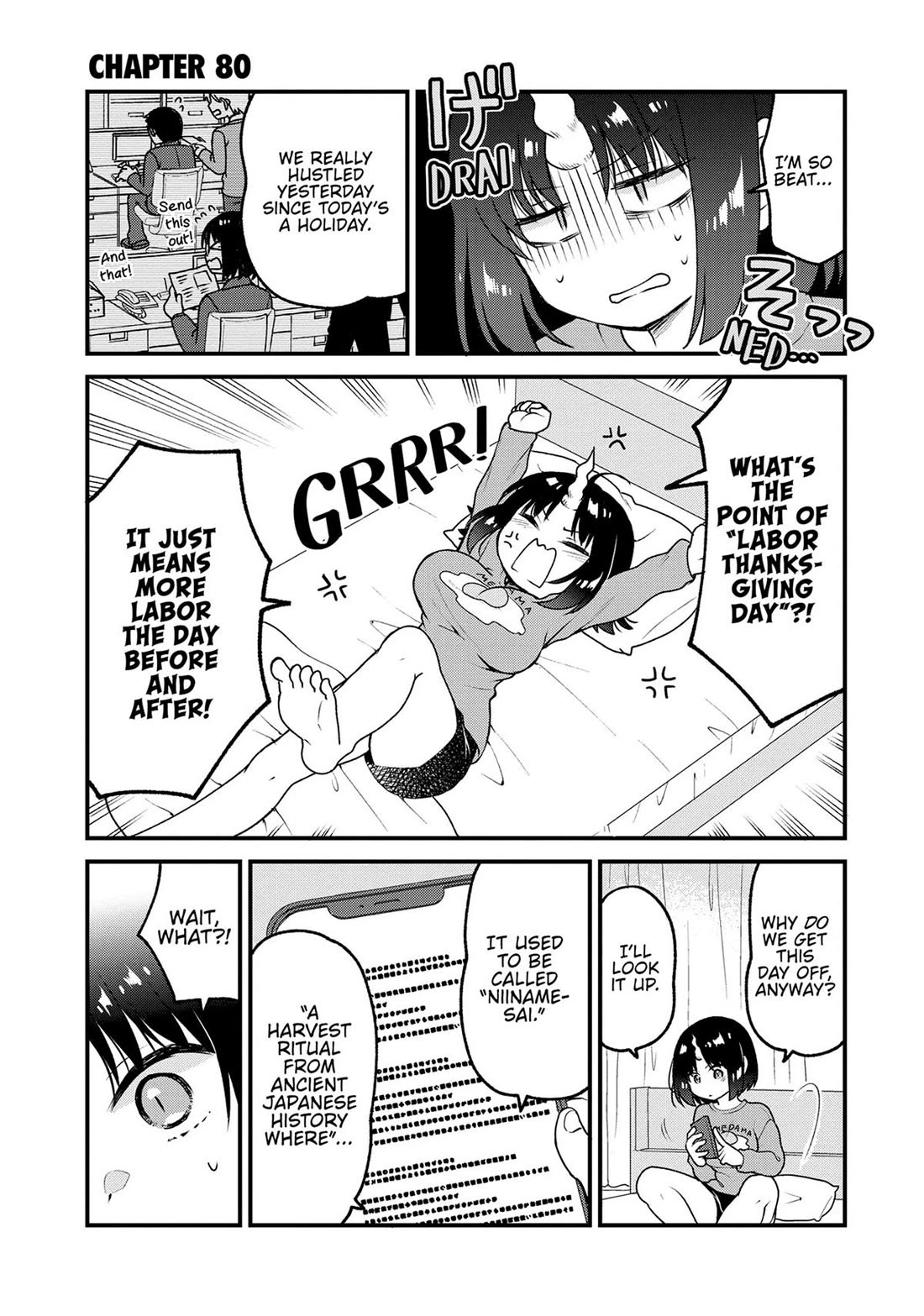 Kobayashi-san chi no Maid Dragon: Elma OL Nikki Chapter 80 page 1 - Chapter 80