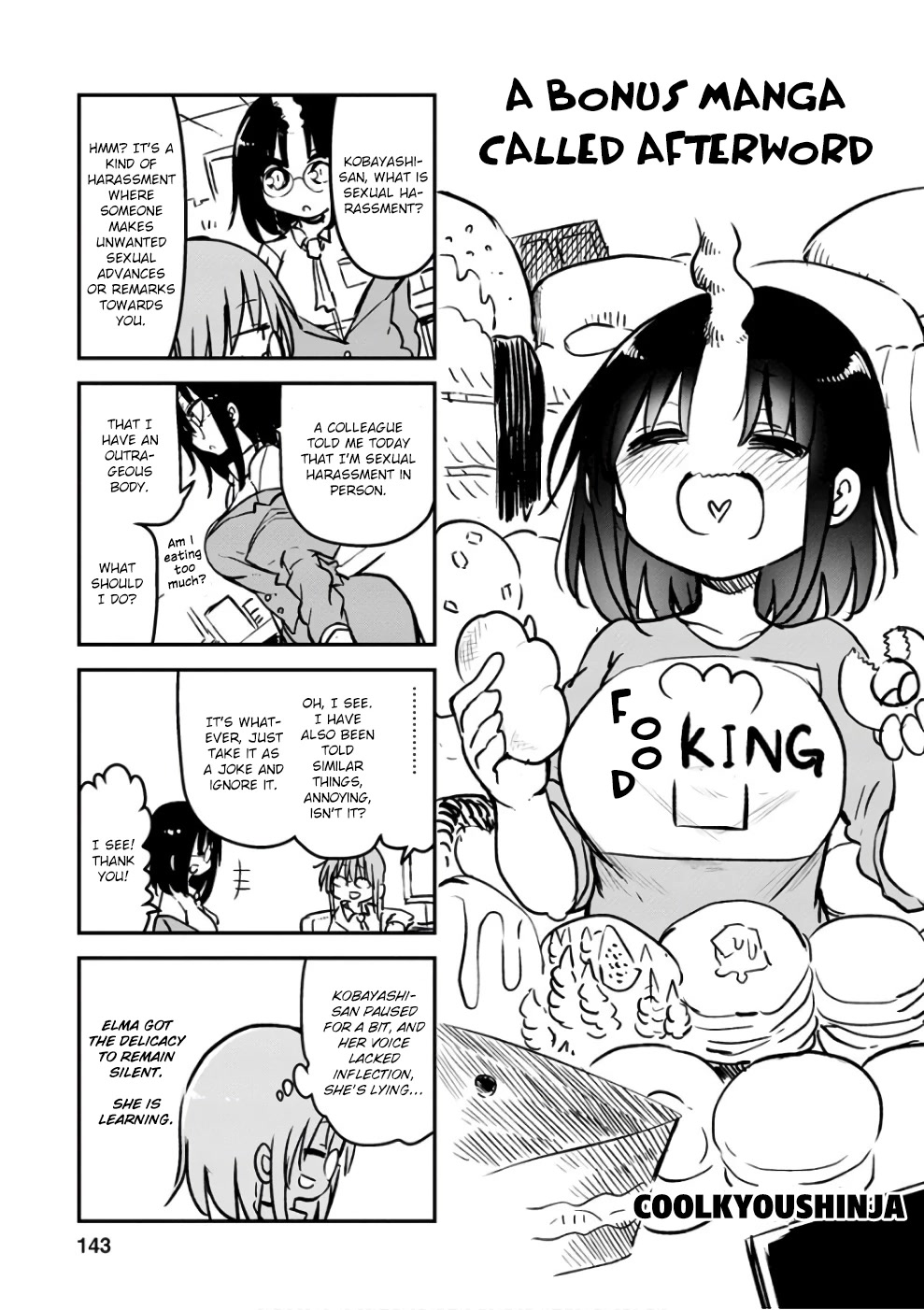 Kobayashi-san chi no Maid Dragon: Elma OL Nikki Chapter 9.5 page 3 - Chapter 9.5: Volume 1 Extras