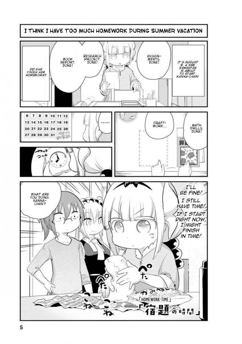 Kobayashi-san Chi no Maid Dragon: Kanna no Nichijou Chapter 31 page 5 - Chapter 31 : Homework Time