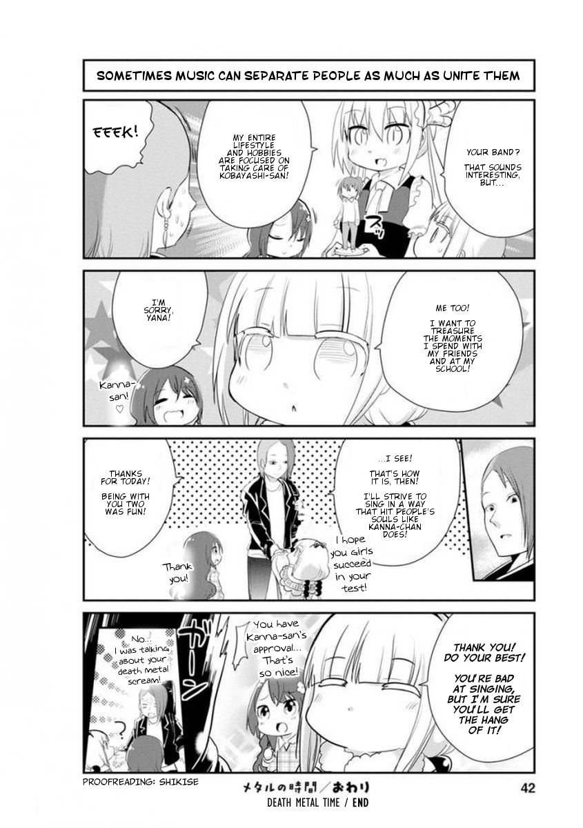 Kobayashi-san Chi no Maid Dragon: Kanna no Nichijou Chapter 33 page 12 - Chapter 33 : Death Metal Time