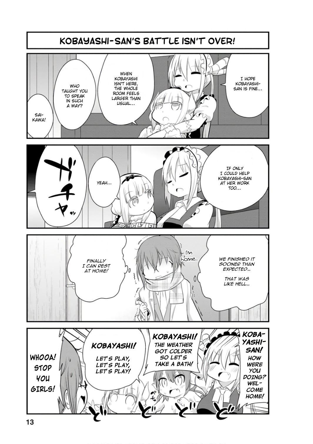Kobayashi-san Chi no Maid Dragon: Kanna no Nichijou Chapter 41 page 13 - Chapter 41: Tohru and Kanna's Time