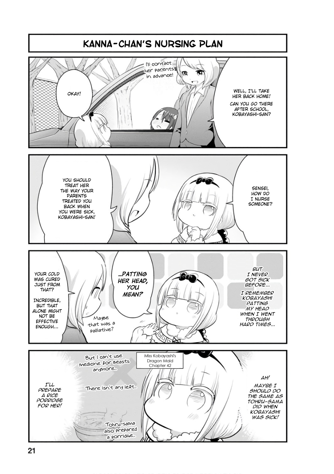 Kobayashi-san Chi no Maid Dragon: Kanna no Nichijou Chapter 42 page 3 - Chapter 42: Nursing Time