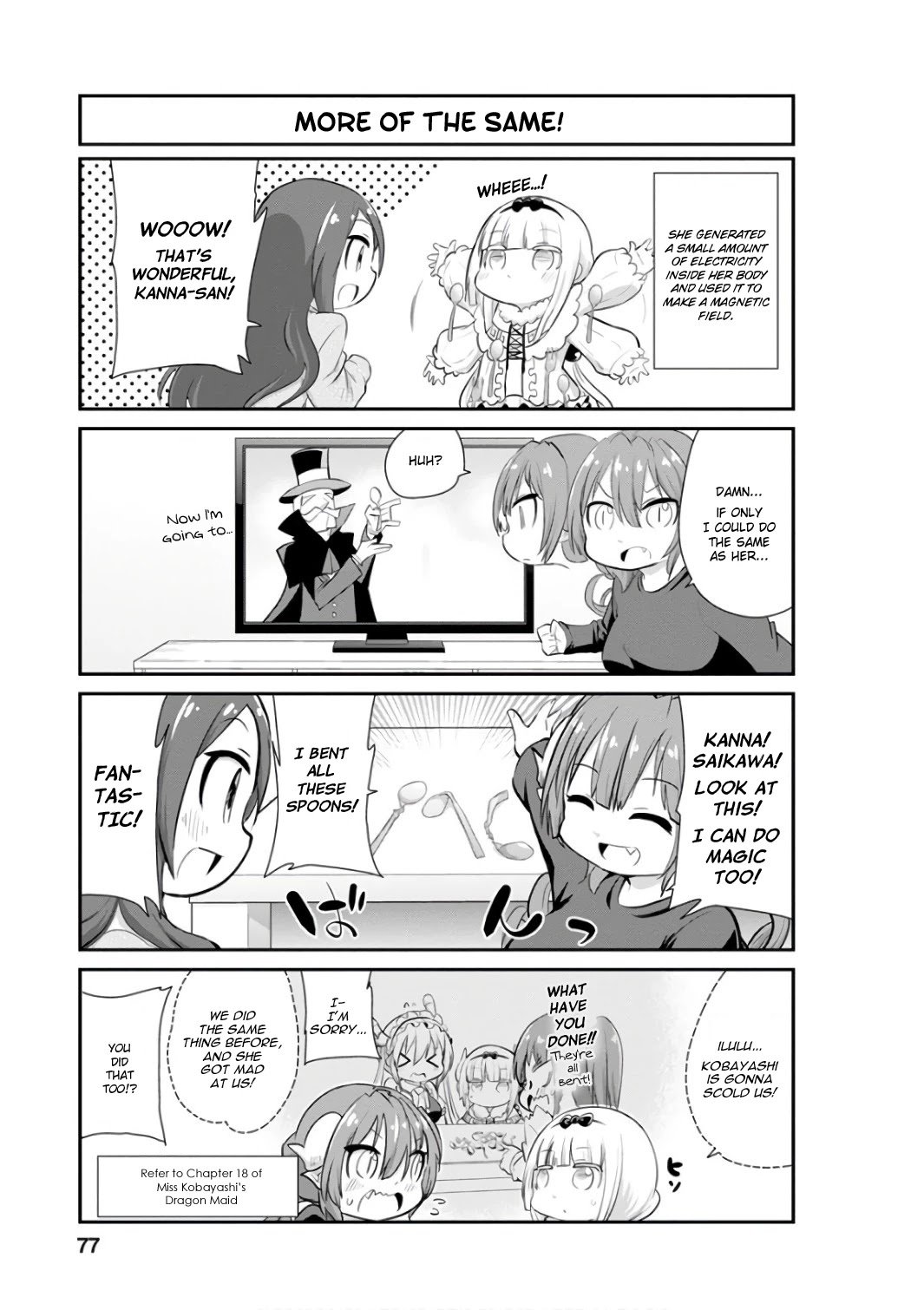 Kobayashi-san Chi no Maid Dragon: Kanna no Nichijou Chapter 46 page 7 - Chapter 46: Magic Time