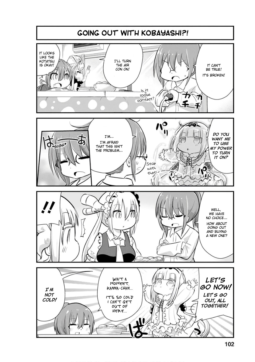 Kobayashi-san Chi no Maid Dragon: Kanna no Nichijou Chapter 48 page 4 - Chapter 48: Kotatsu Time