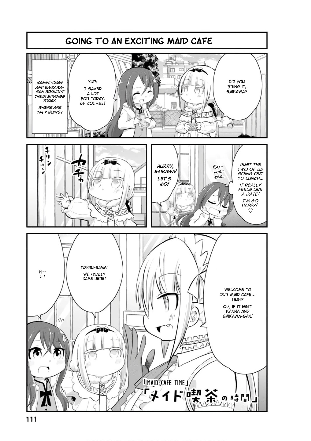 Kobayashi-san Chi no Maid Dragon: Kanna no Nichijou Chapter 49 page 1 - Chapter 49: Maid Cafe Time