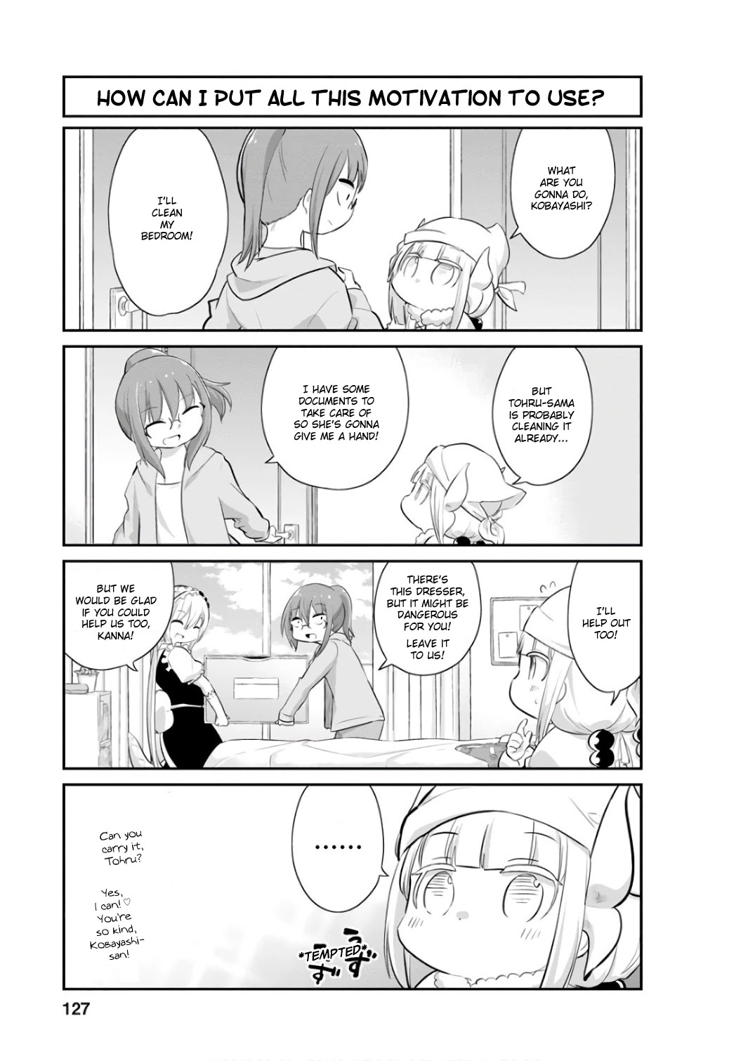 Kobayashi-san Chi no Maid Dragon: Kanna no Nichijou Chapter 50 page 3 - Chapter 50: New Year's Cleaning Time