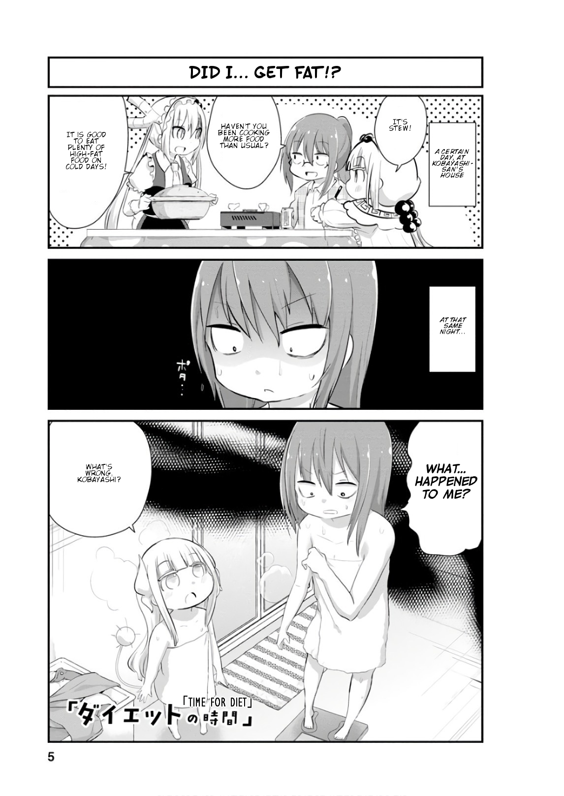 Kobayashi-san Chi no Maid Dragon: Kanna no Nichijou Chapter 51 page 5 - Chapter 51: Time for Diet