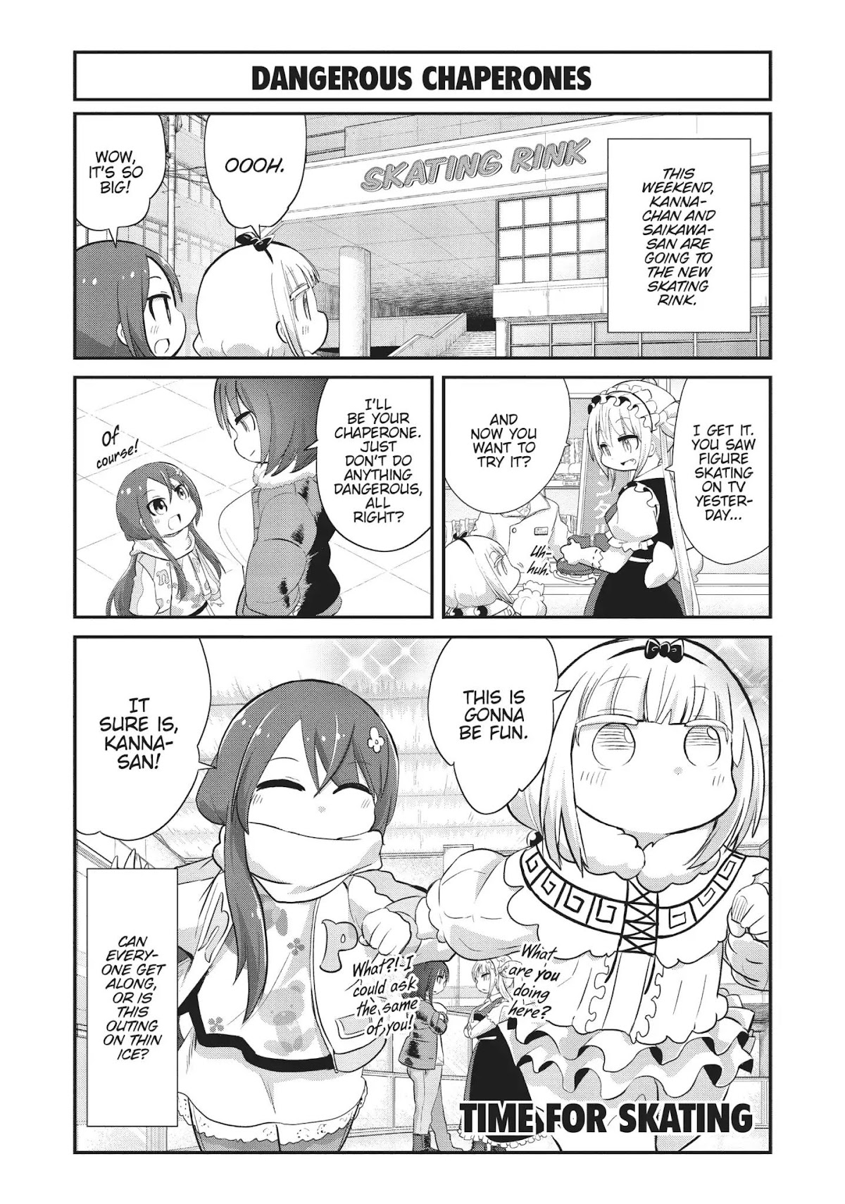 Kobayashi-san Chi no Maid Dragon: Kanna no Nichijou Chapter 53 page 1 - Chapter 53: Time for Skating