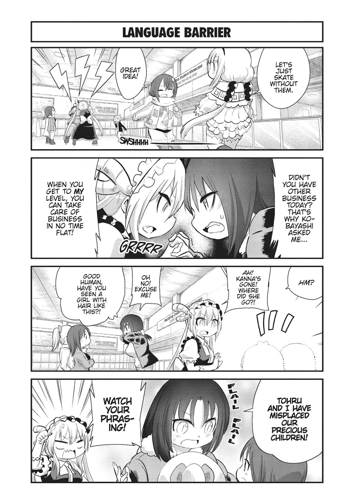Kobayashi-san Chi no Maid Dragon: Kanna no Nichijou Chapter 53 page 3 - Chapter 53: Time for Skating