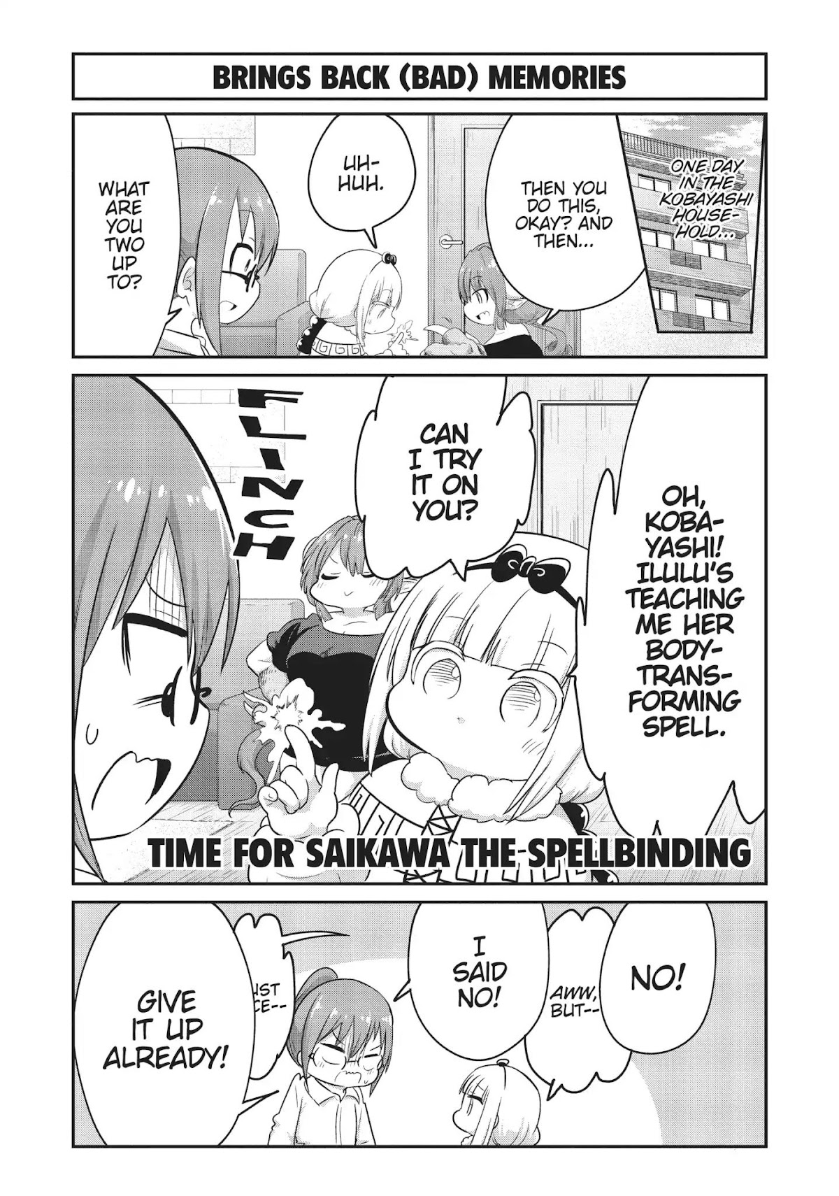 Kobayashi-san Chi no Maid Dragon: Kanna no Nichijou Chapter 58 page 1 - Chapter 58: Time For Saikawa The Spellbinding