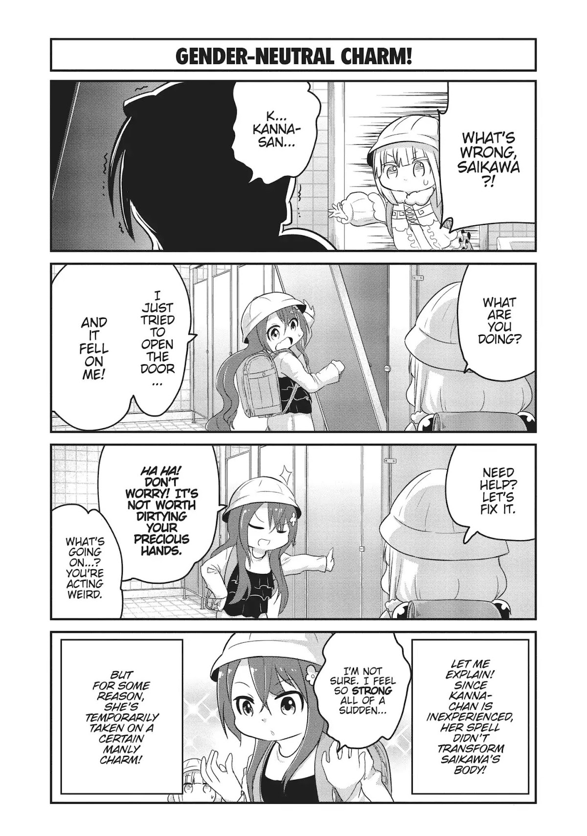 Kobayashi-san Chi no Maid Dragon: Kanna no Nichijou Chapter 58 page 4 - Chapter 58: Time For Saikawa The Spellbinding