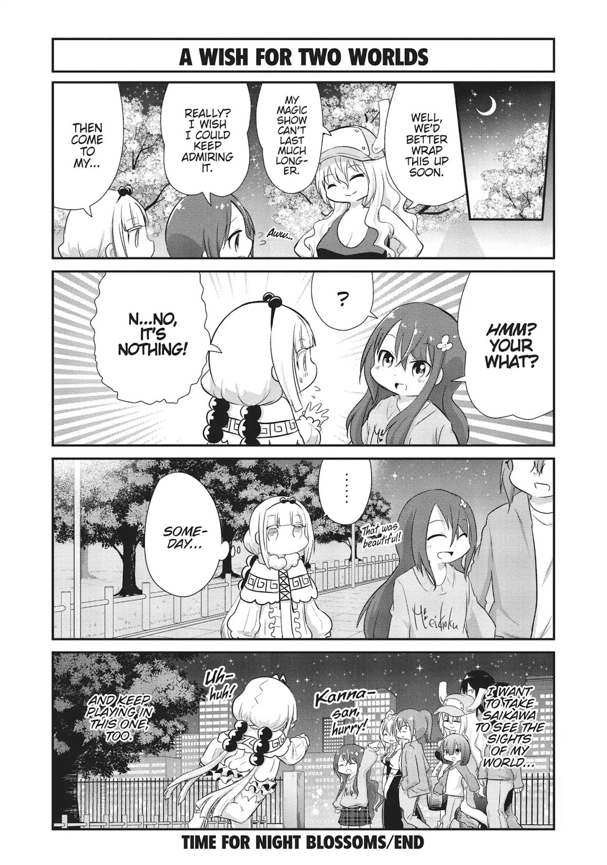 Kobayashi-san Chi no Maid Dragon: Kanna no Nichijou Chapter 60 page 12 - Chapter 60: Time For Night Blossoms
