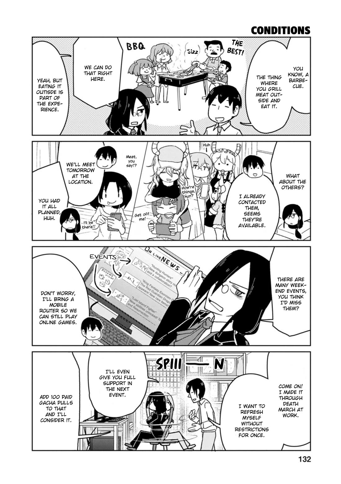 Kobayashi-san Chi no Maid Dragon: Okomorigurashi no Fafnir Chapter 10 page 2 - Chapter 10: Fafnir and Outdoors