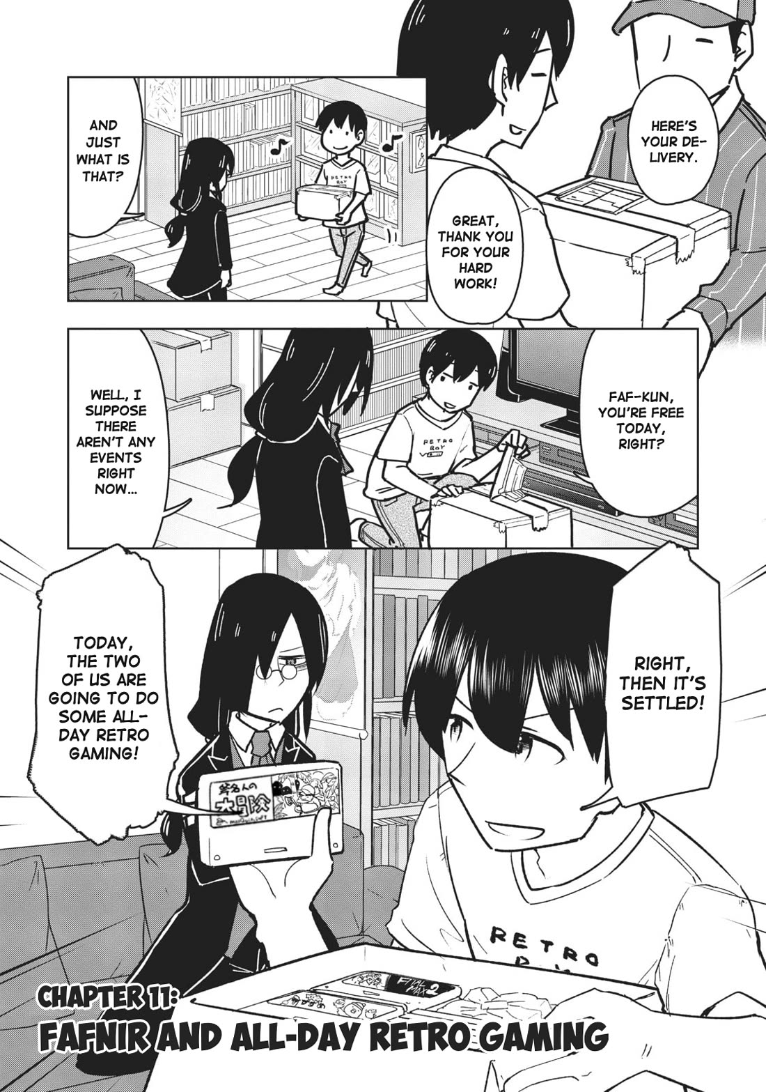 Kobayashi-san Chi no Maid Dragon: Okomorigurashi no Fafnir Chapter 11 page 1 - Chapter 11: Fafnir and All-day Retro Gaming