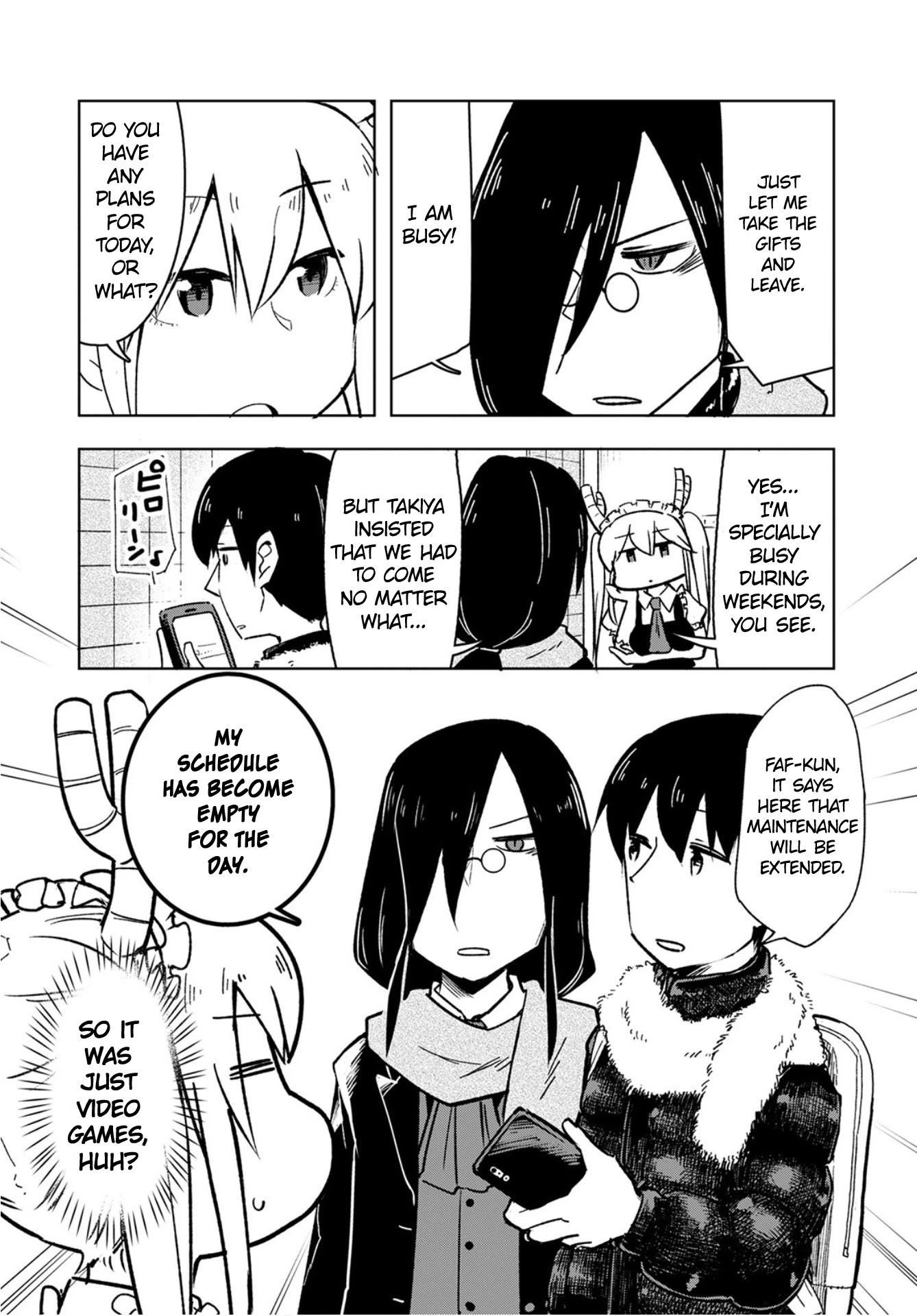 Kobayashi-san Chi no Maid Dragon: Okomorigurashi no Fafnir Chapter 3 page 2 - Chapter 3: Fafnir and Celebration