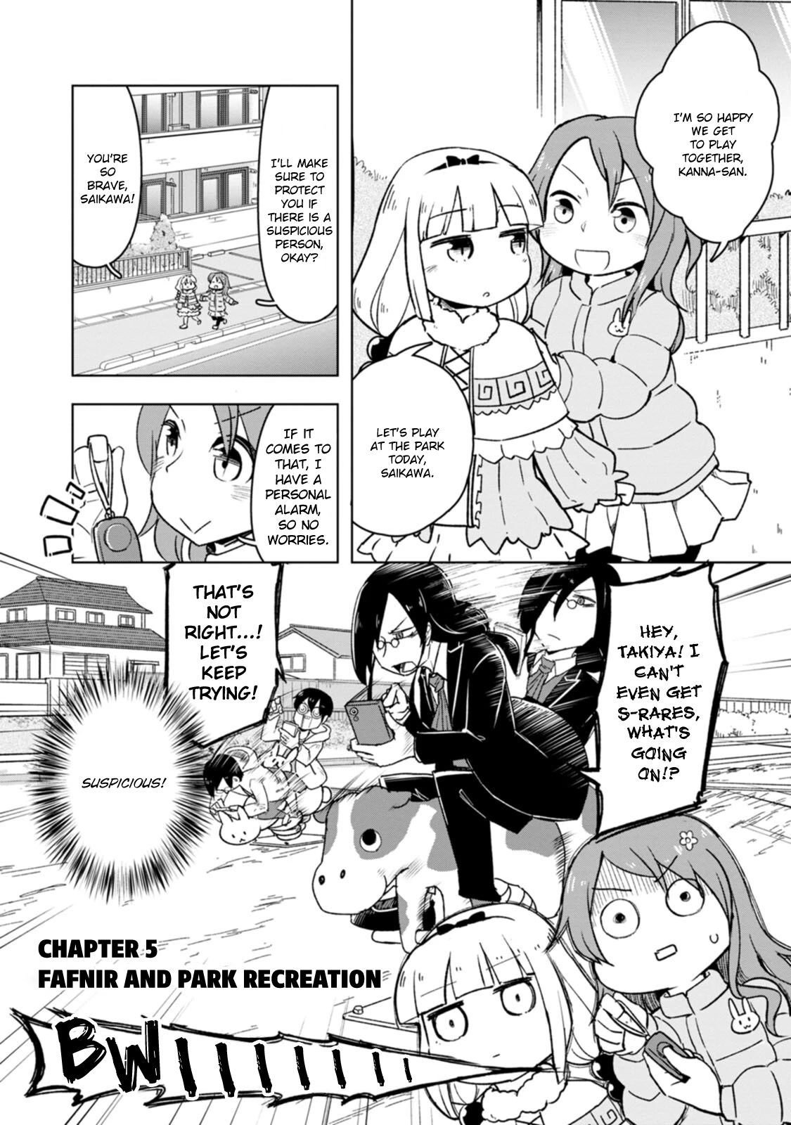 Kobayashi-san Chi no Maid Dragon: Okomorigurashi no Fafnir Chapter 5 page 1 - Chapter 5: Fafnir and Park Recreation