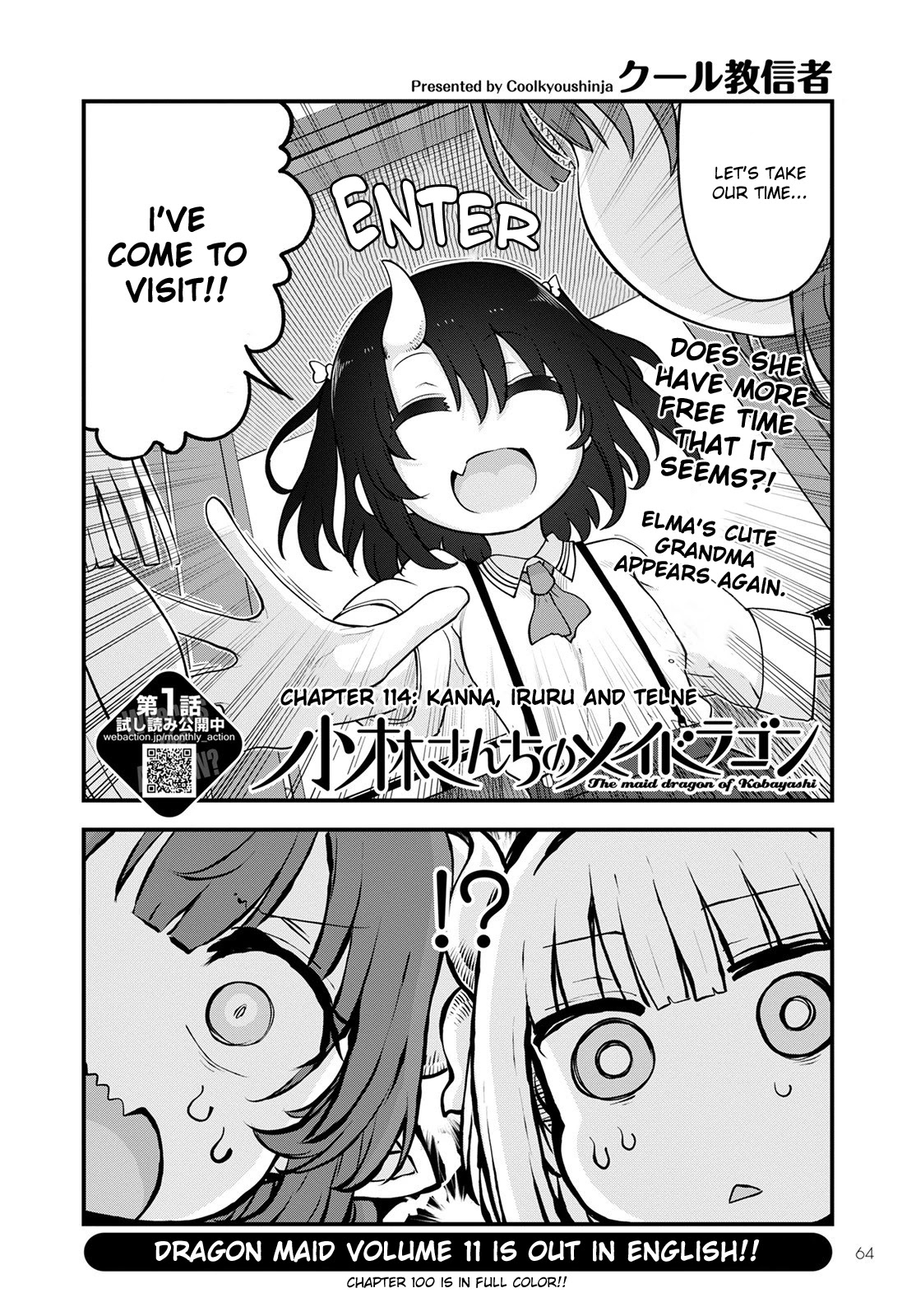 Kobayashi-san Chi no Maid Dragon Chapter 114 page 2 - Chapter 114: Kanna, Iruru and Telne