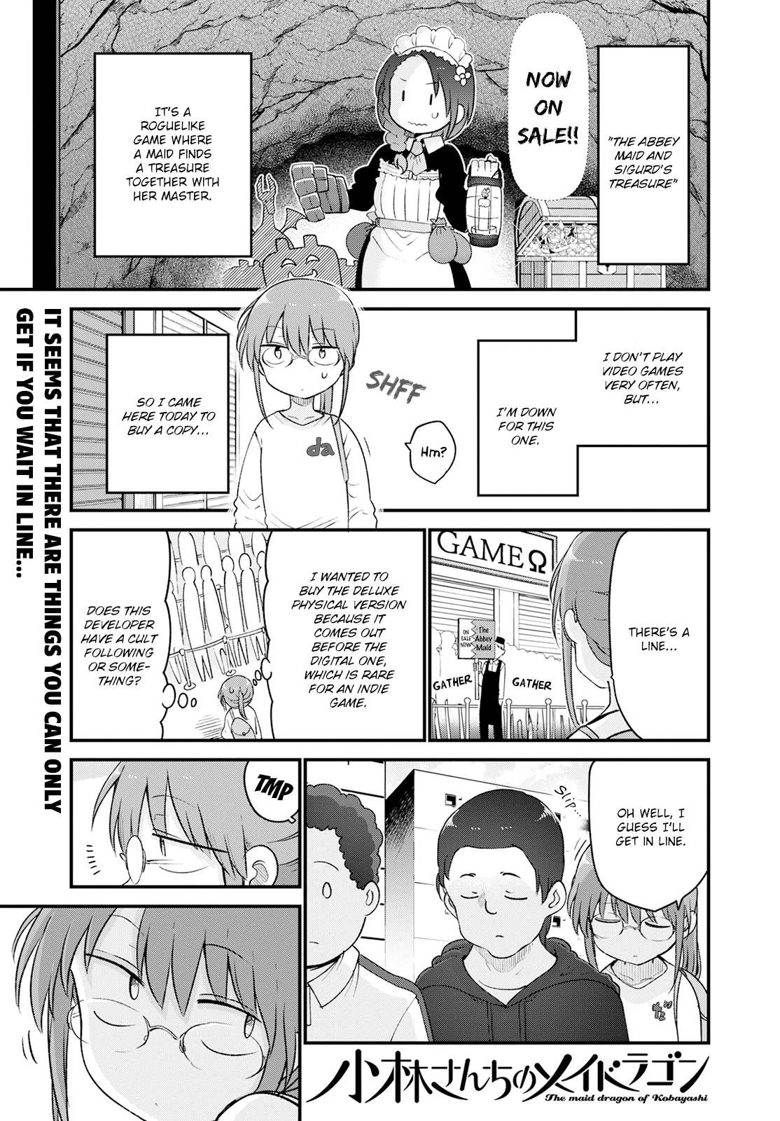 Kobayashi-san Chi no Maid Dragon Chapter 129: Kobayashi and Fafnir thumbnail